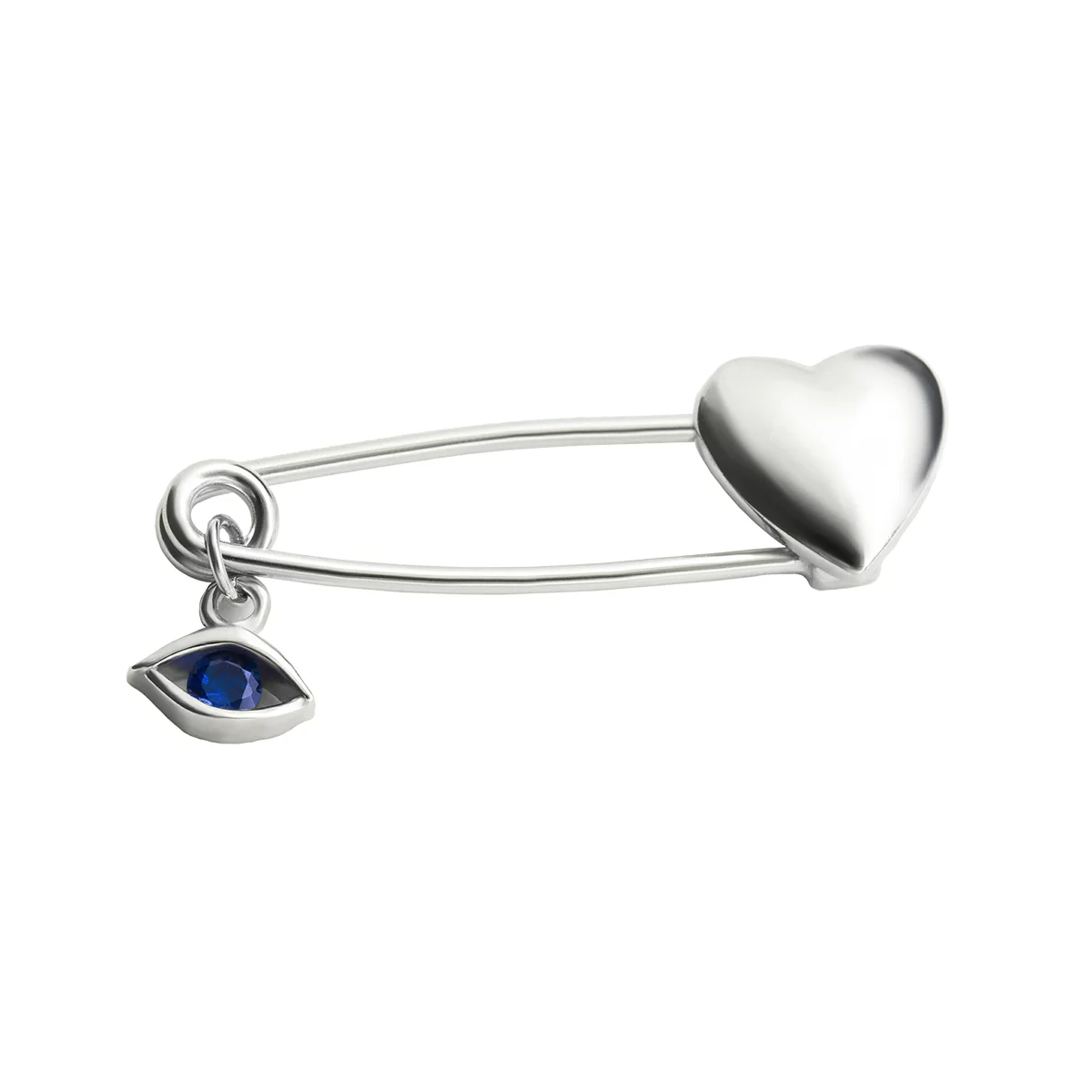 Булавка Сердце и Глаз из серебра с фианитом. Артикул 7511/Бр2ФС/020: цена, отзывы, фото – купить в интернет-магазине AURUM
