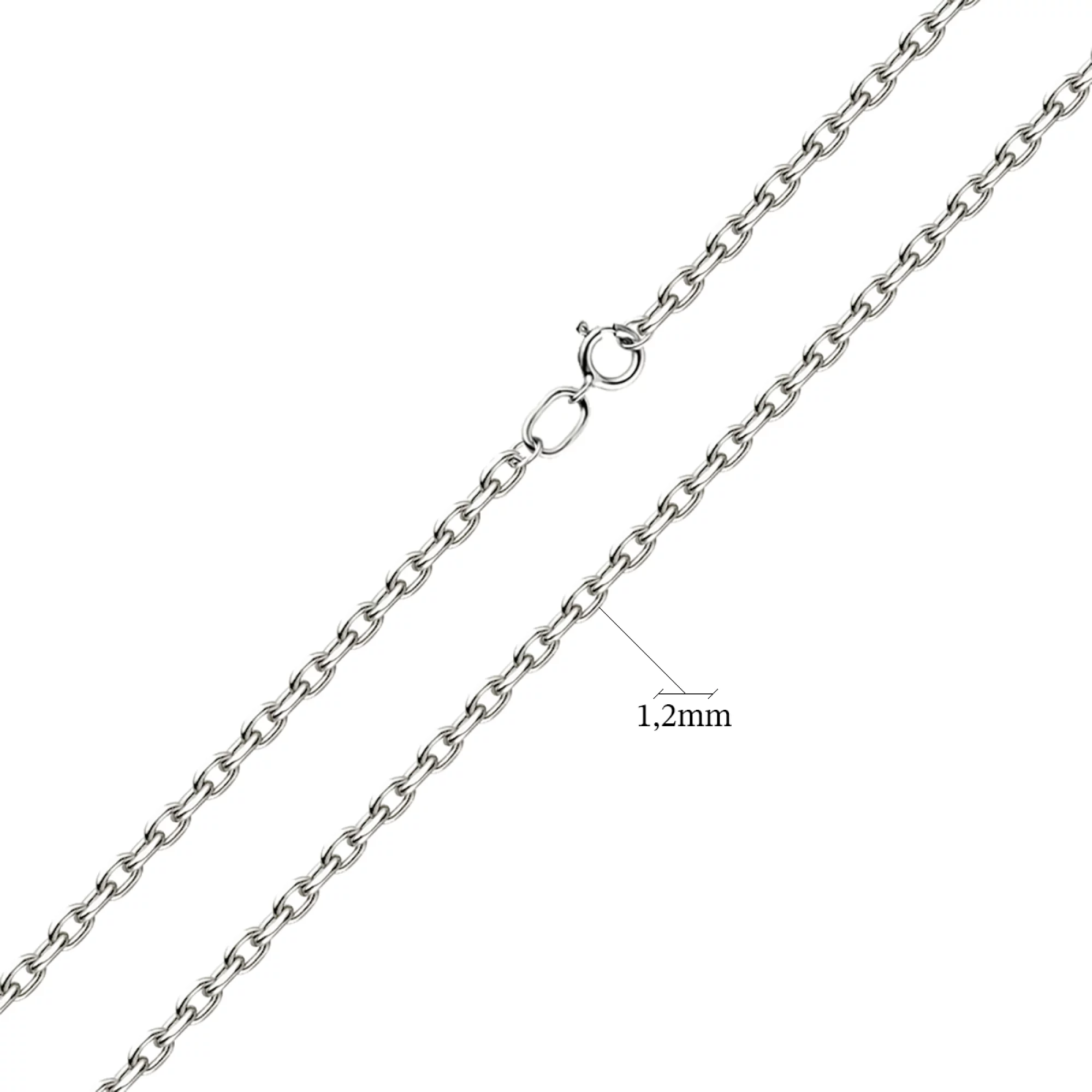 Цепочка из белого золота плетение якорное - 1095028 – изображение 2