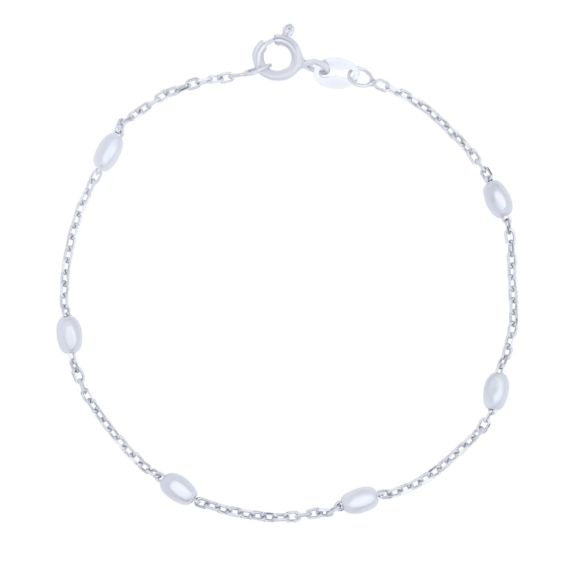 Браслет срібний плетіння якір - 1714877 – зображення 1