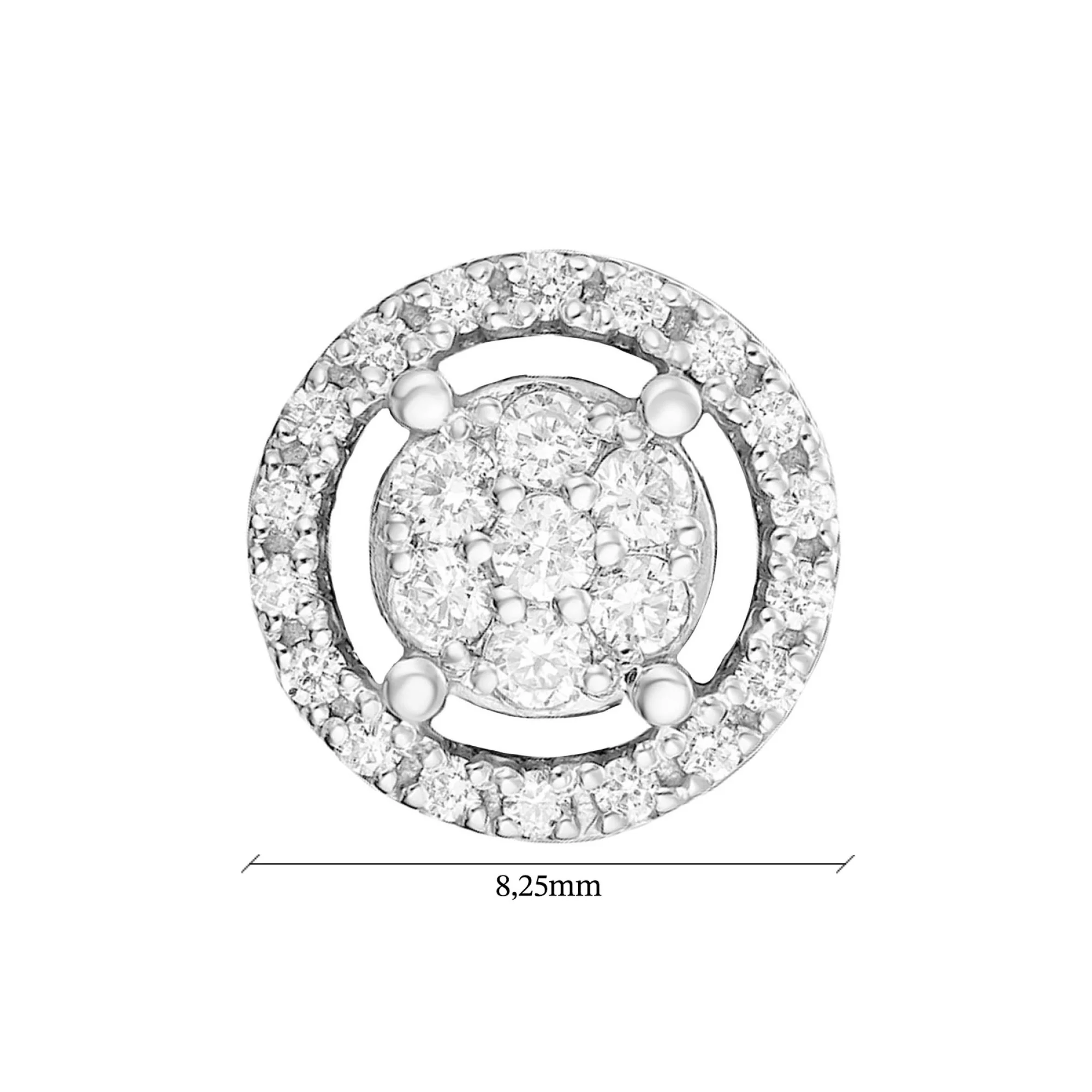 Золота підвіска з діамантами - 1557834 – зображення 2