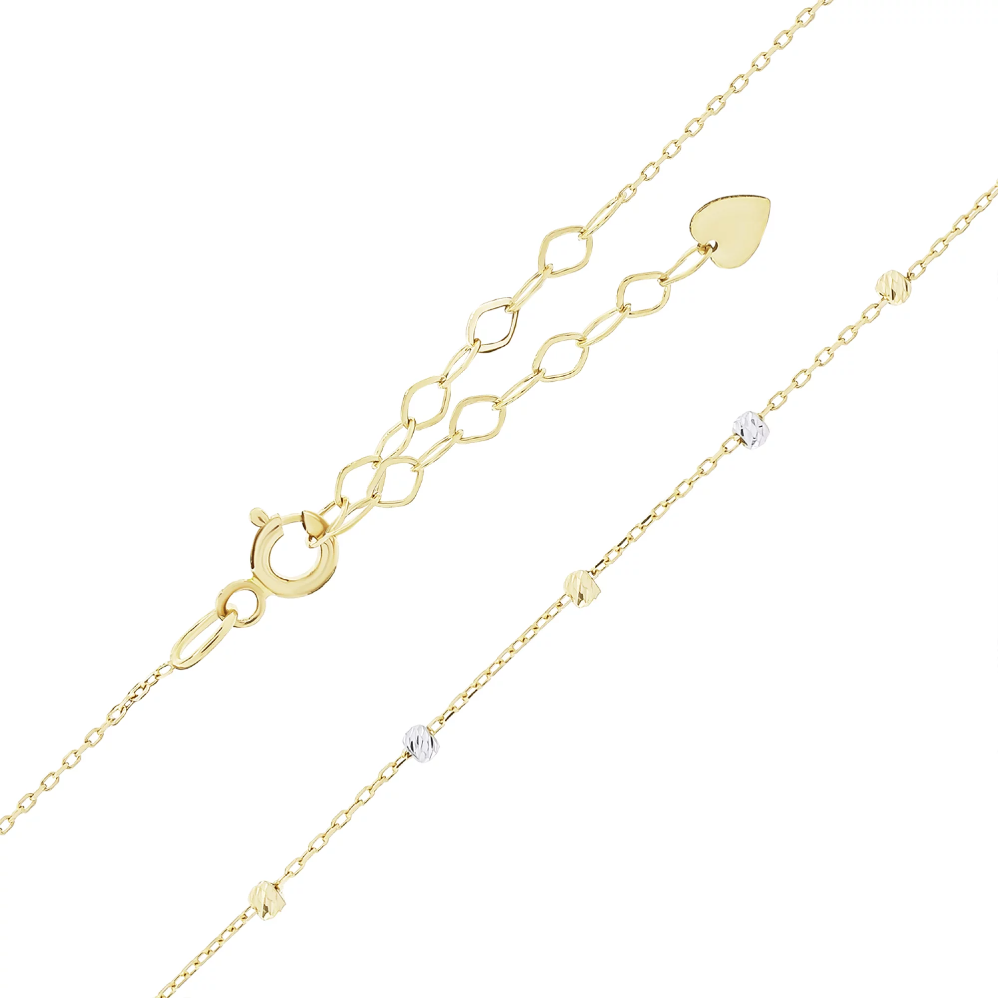 Колье из комбинированного золота плетение якорное - 1578521 – изображение 2