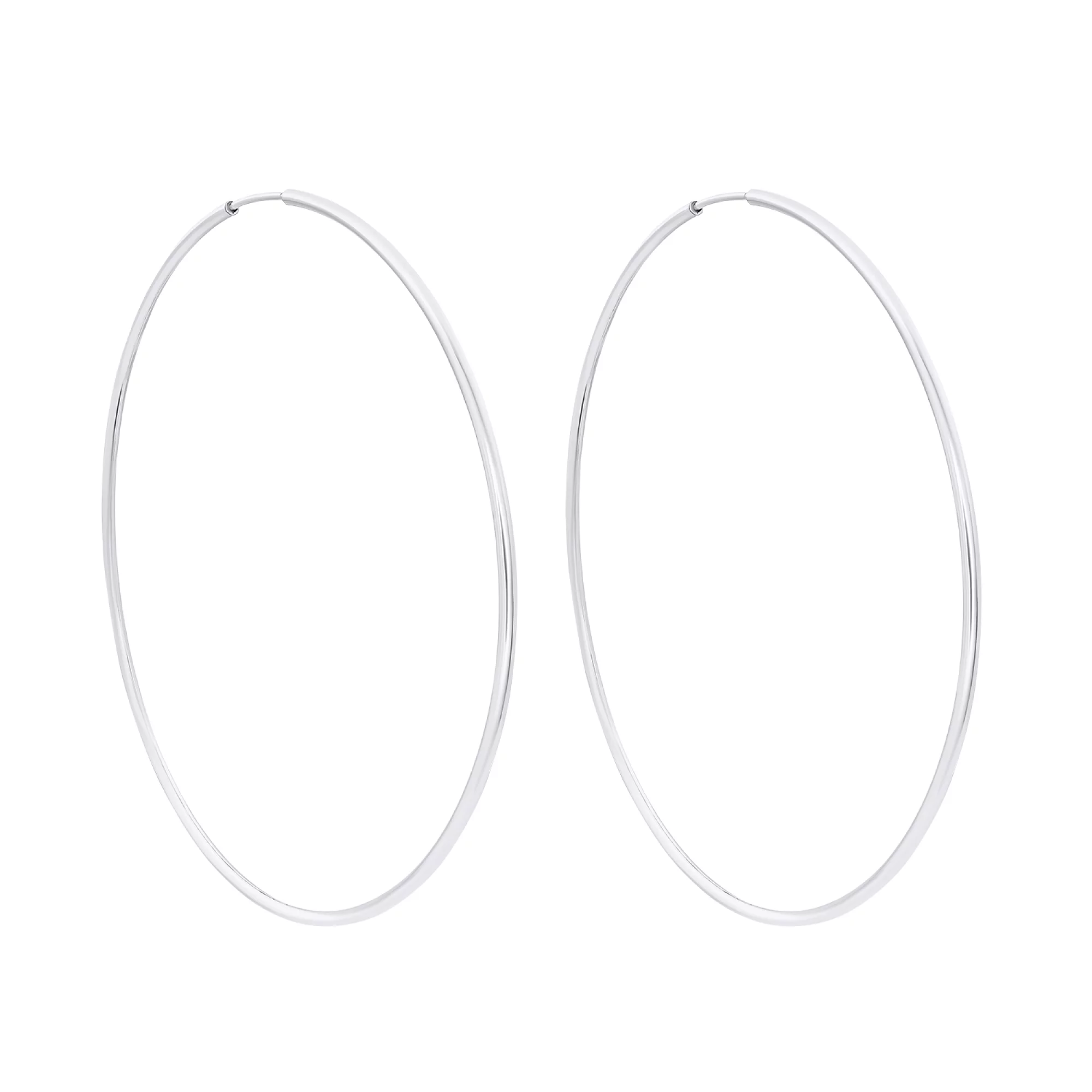 Сережки-кільця зі срібла - 1545975 – зображення 1