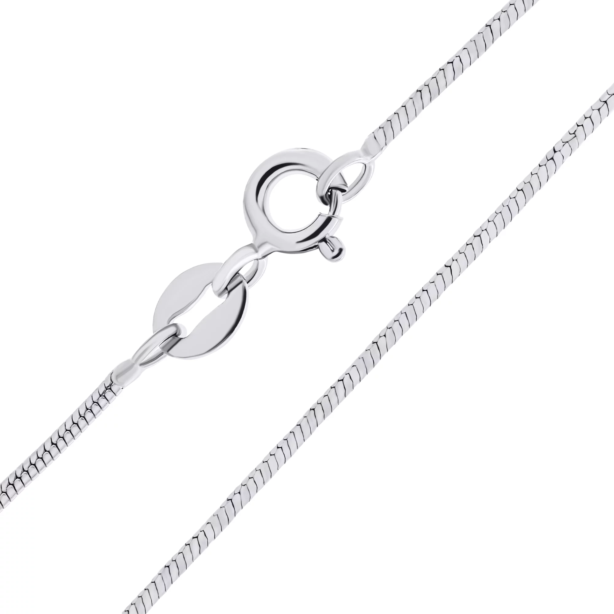 Цепочка из серебра с родированием плетение снейк - 1528995 – изображение 1