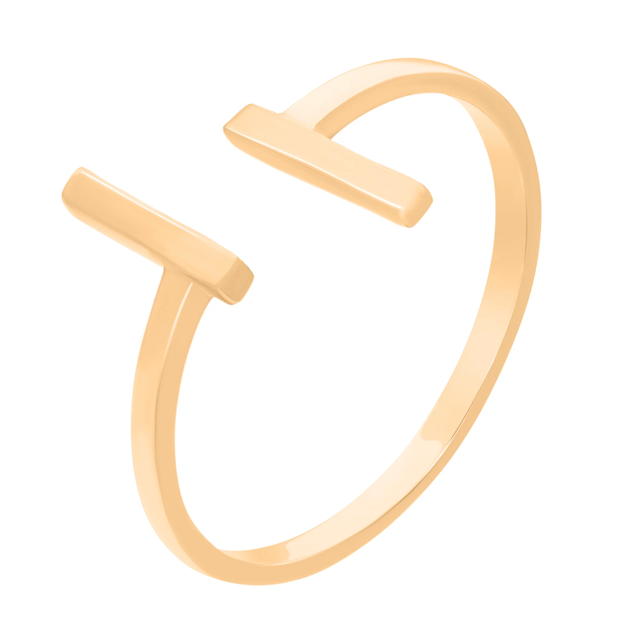 Незамкнутое кольцо в красном золоте - 1684219 – изображение 1