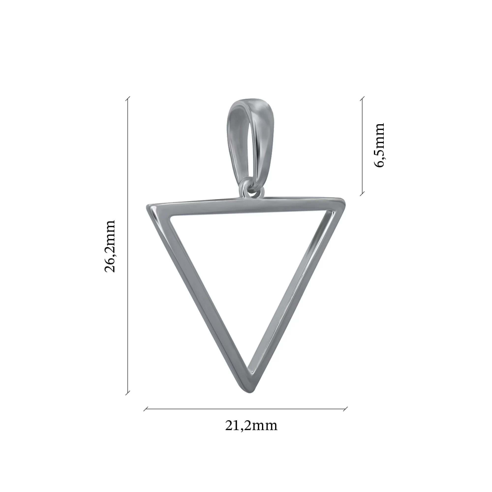 Подвеска серебряная Треугольник - 907520 – изображение 2