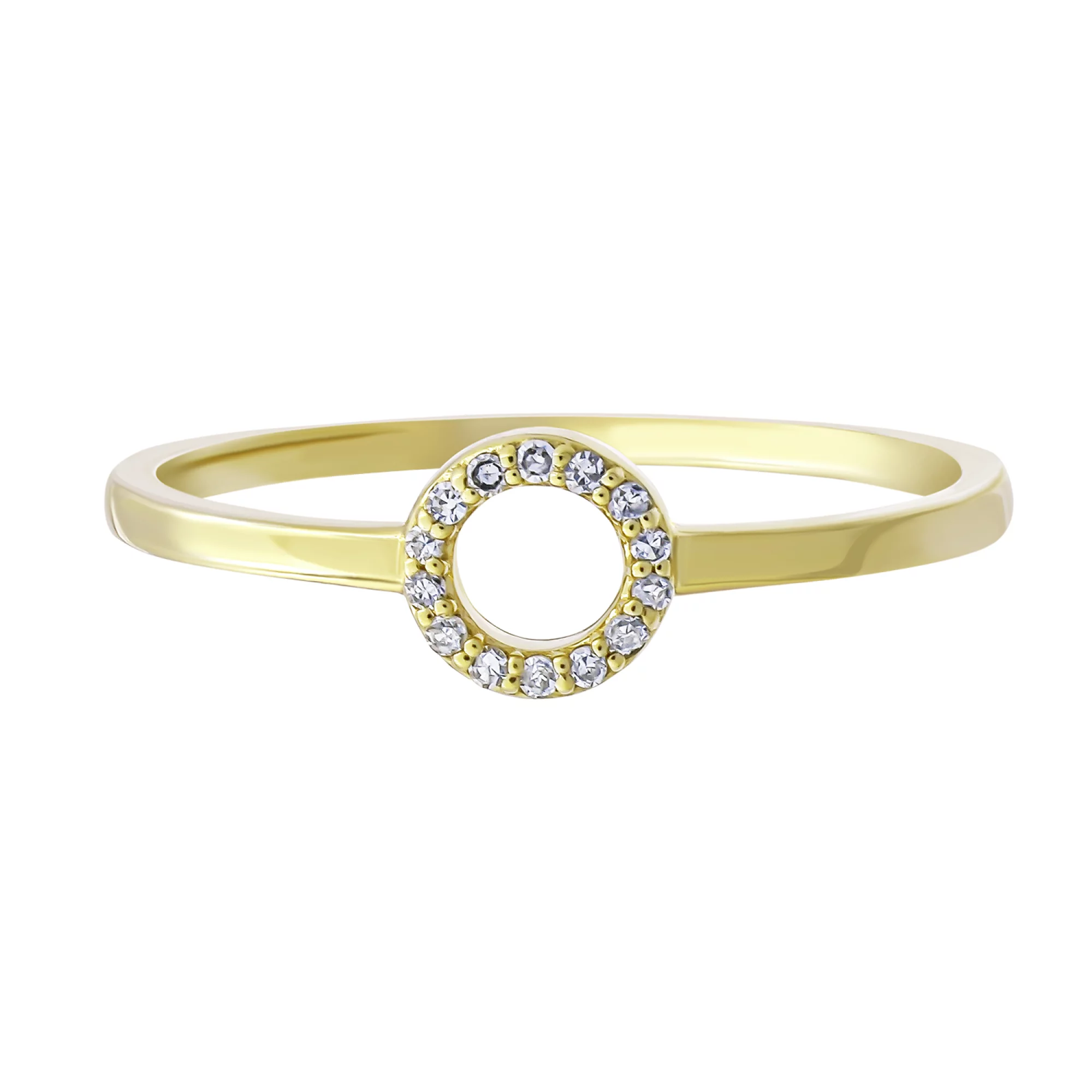 Кольцо из лимонного золота с бриллиантами - 1266209 – изображение 2