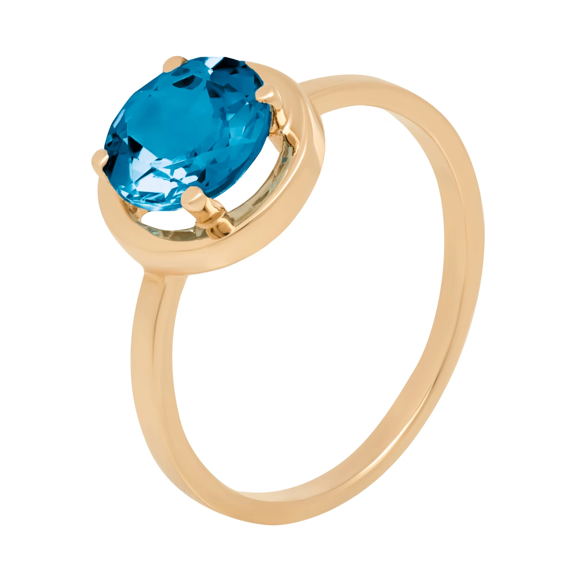 Золотое кольцо с топазом лондон - 1669257 – изображение 1