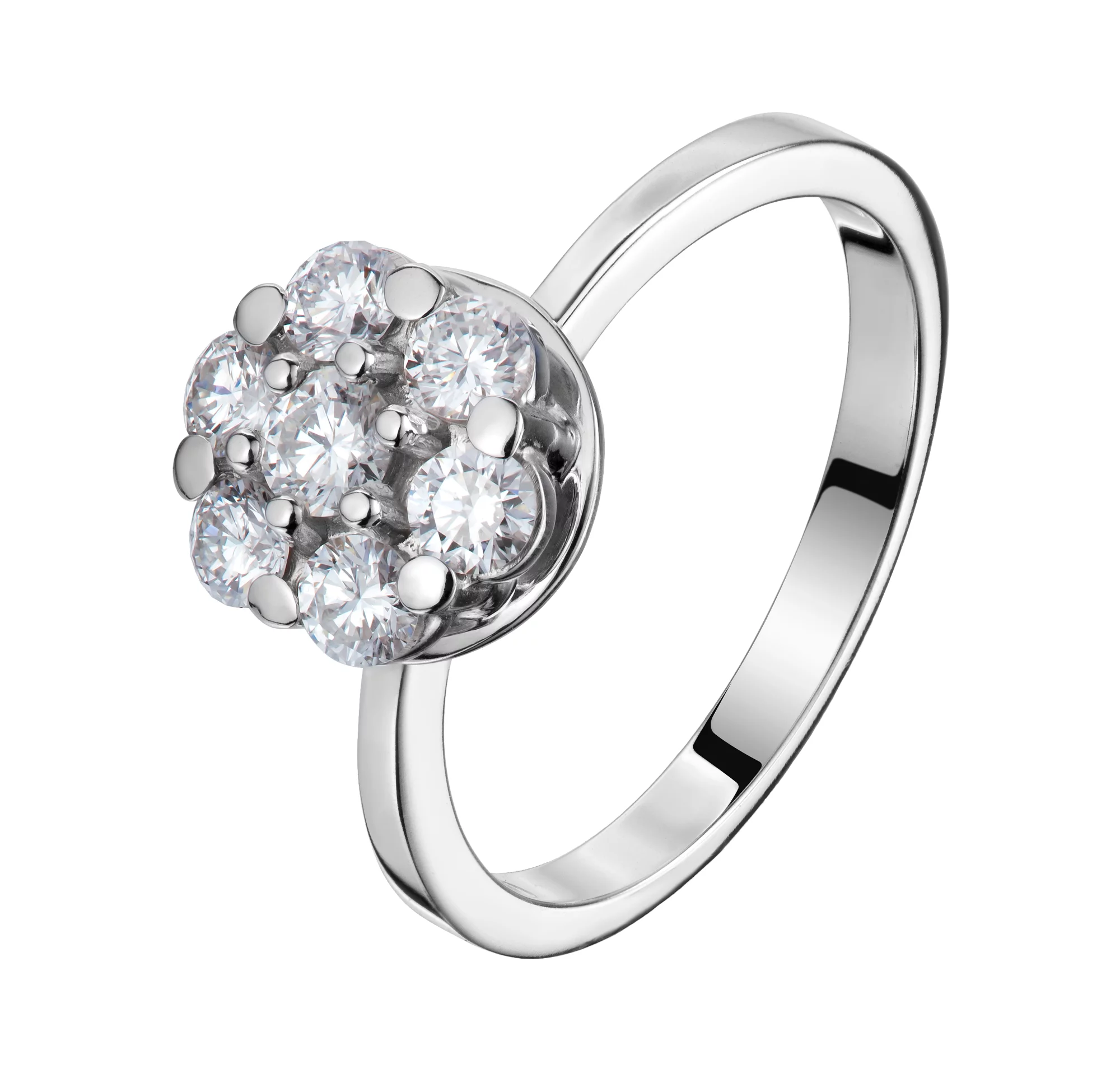 Золотое кольцо с бриллиантом - 502460 – изображение 1