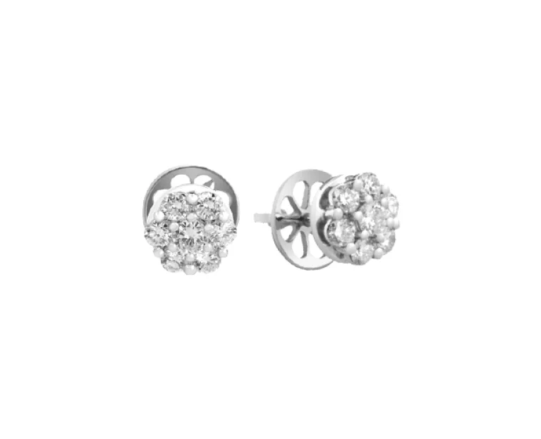 Золоті сережки-гвоздики з діамантами. Артикул С2307б: ціна, відгуки, фото – купити в інтернет-магазині AURUM