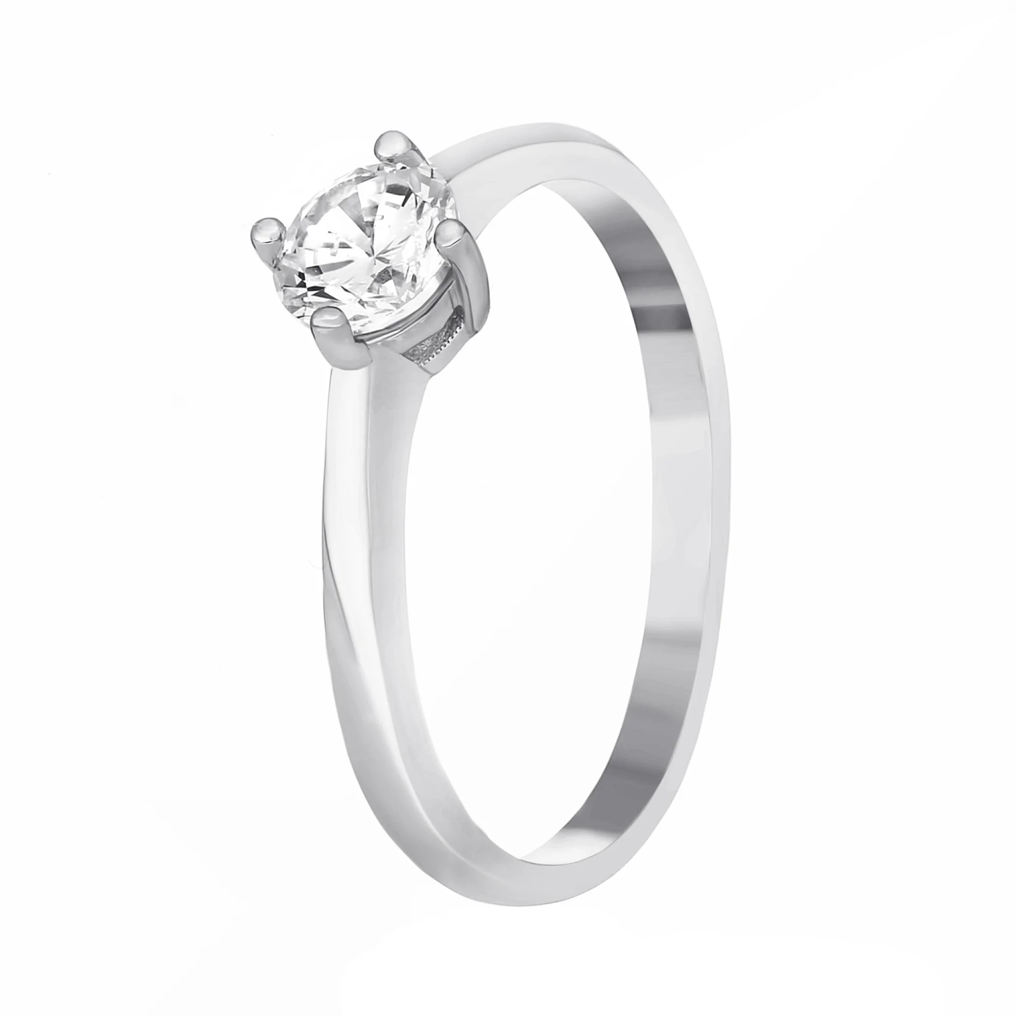 Серебряное кольцо с фианитом - 972961 - 1