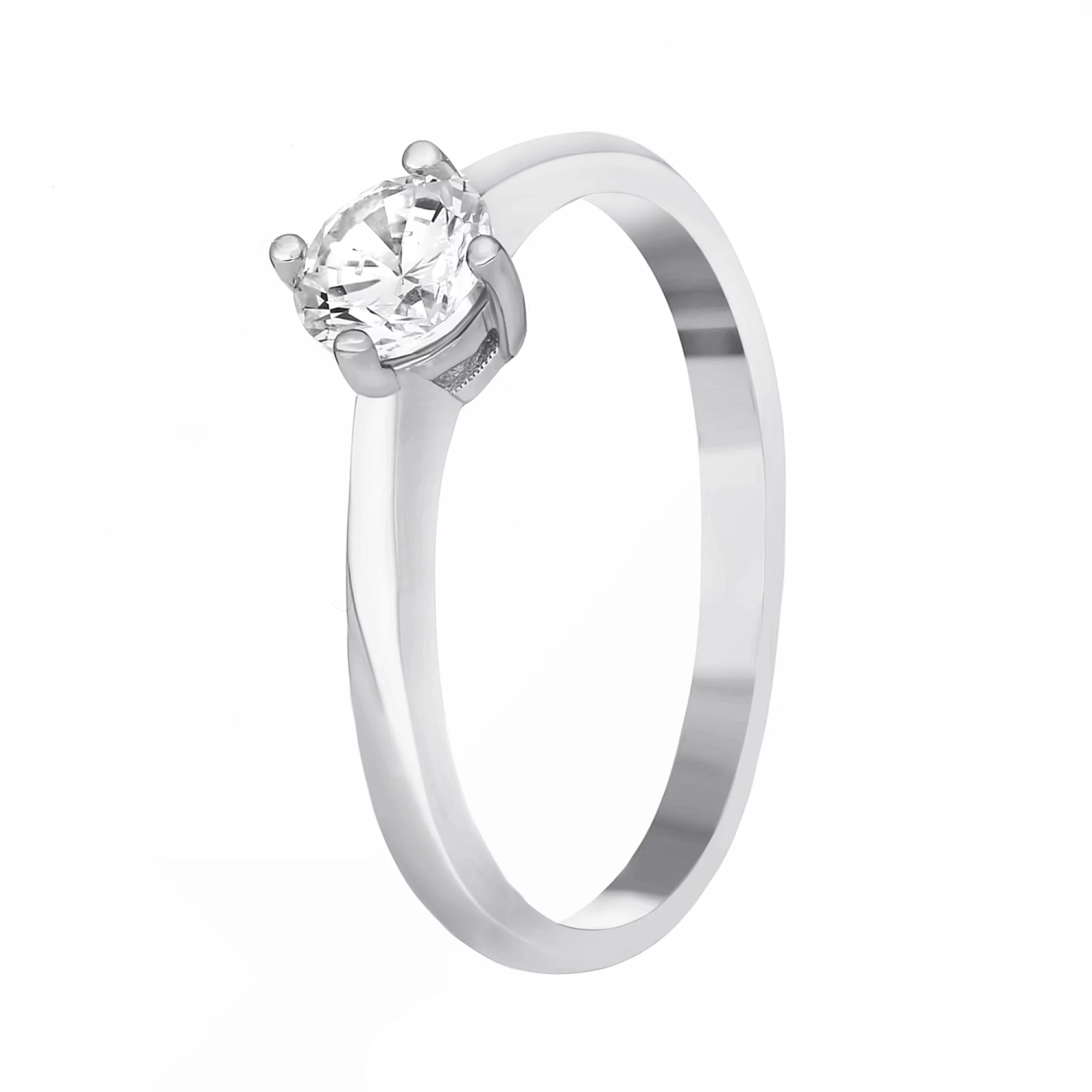 Серебряное кольцо с фианитом - 972961 – изображение 1