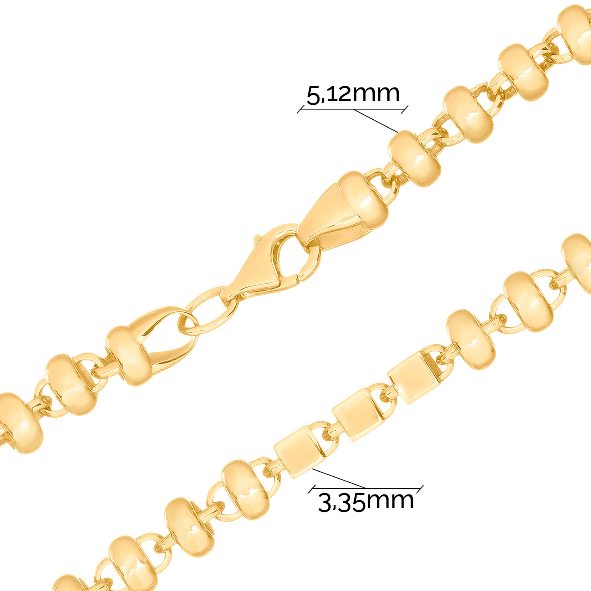 Браслет з червоного золота у якірному плетінні "Геометрія" - 1731837 - 4