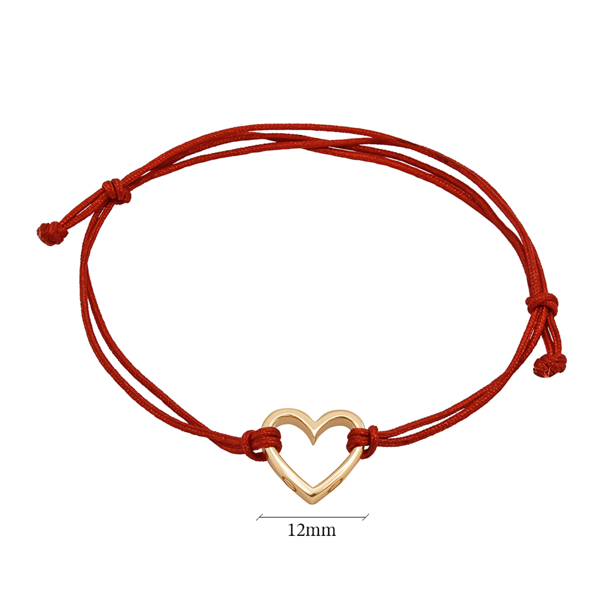 Браслет из красной нити и вставкой из красного золота "Love" - 1342889 - 2