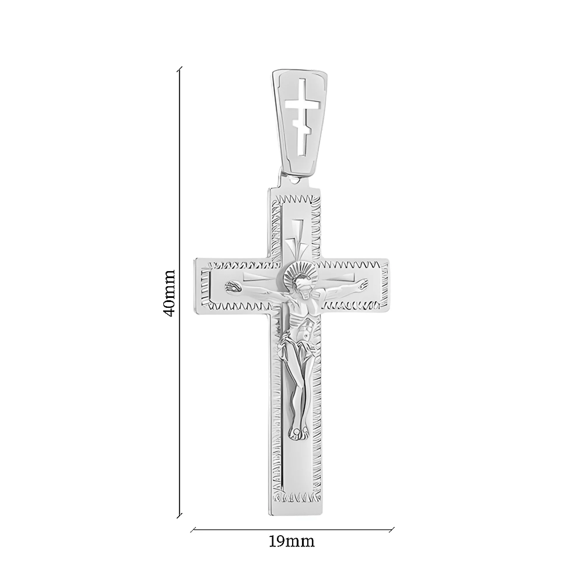 Серебряный крестик - 383560 – изображение 4