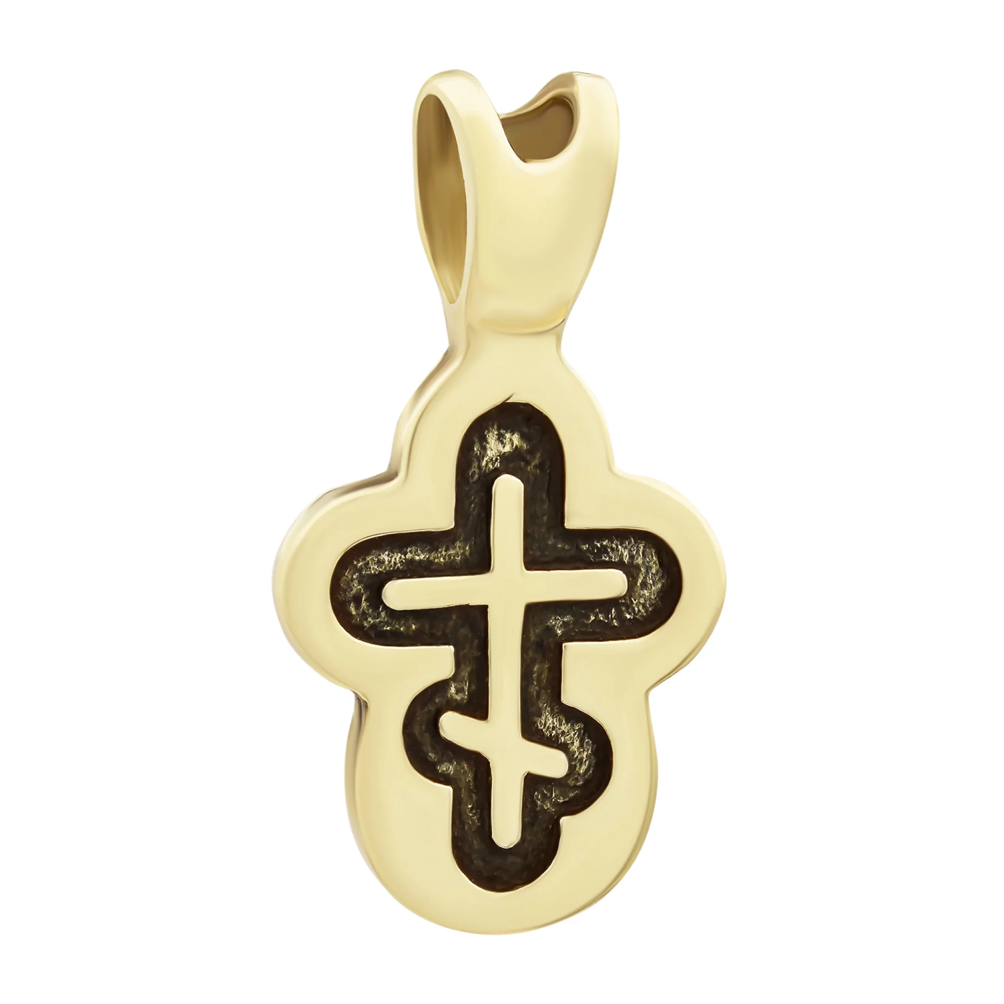 Крестик из лимонного золота - 426904 – изображение 1