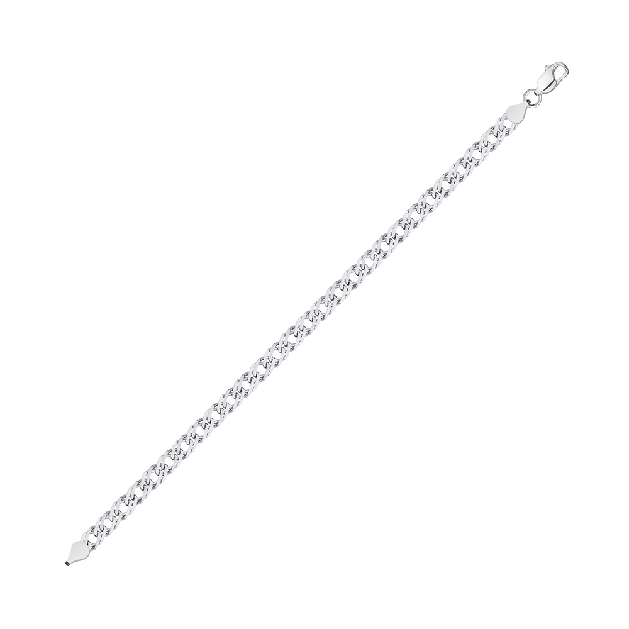 Серебряный браслет с плетением Рэмбо - 1276775 – изображение 1