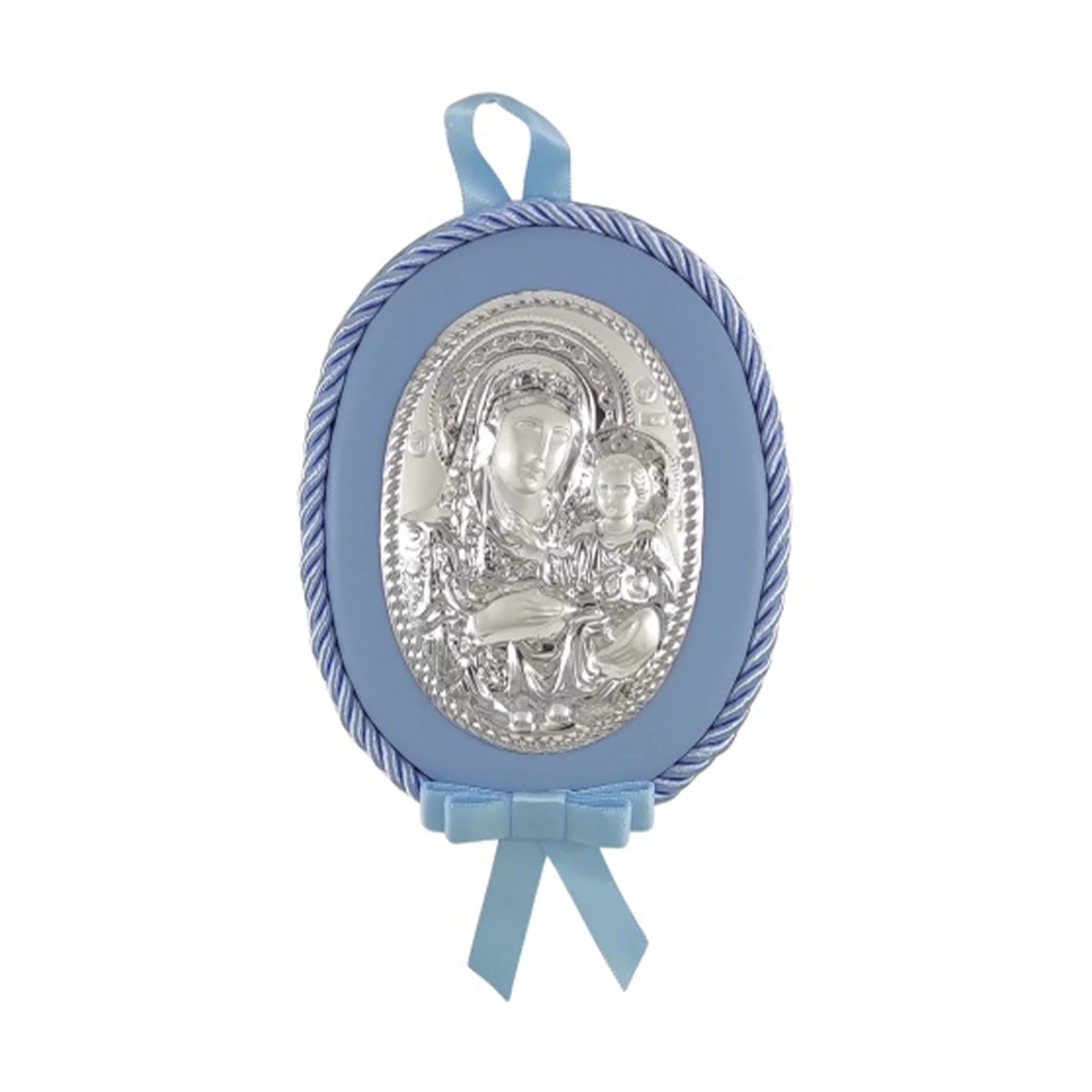 Срібний дитячий подарунок ікона "Богородиця" - 1593317 – зображення 1