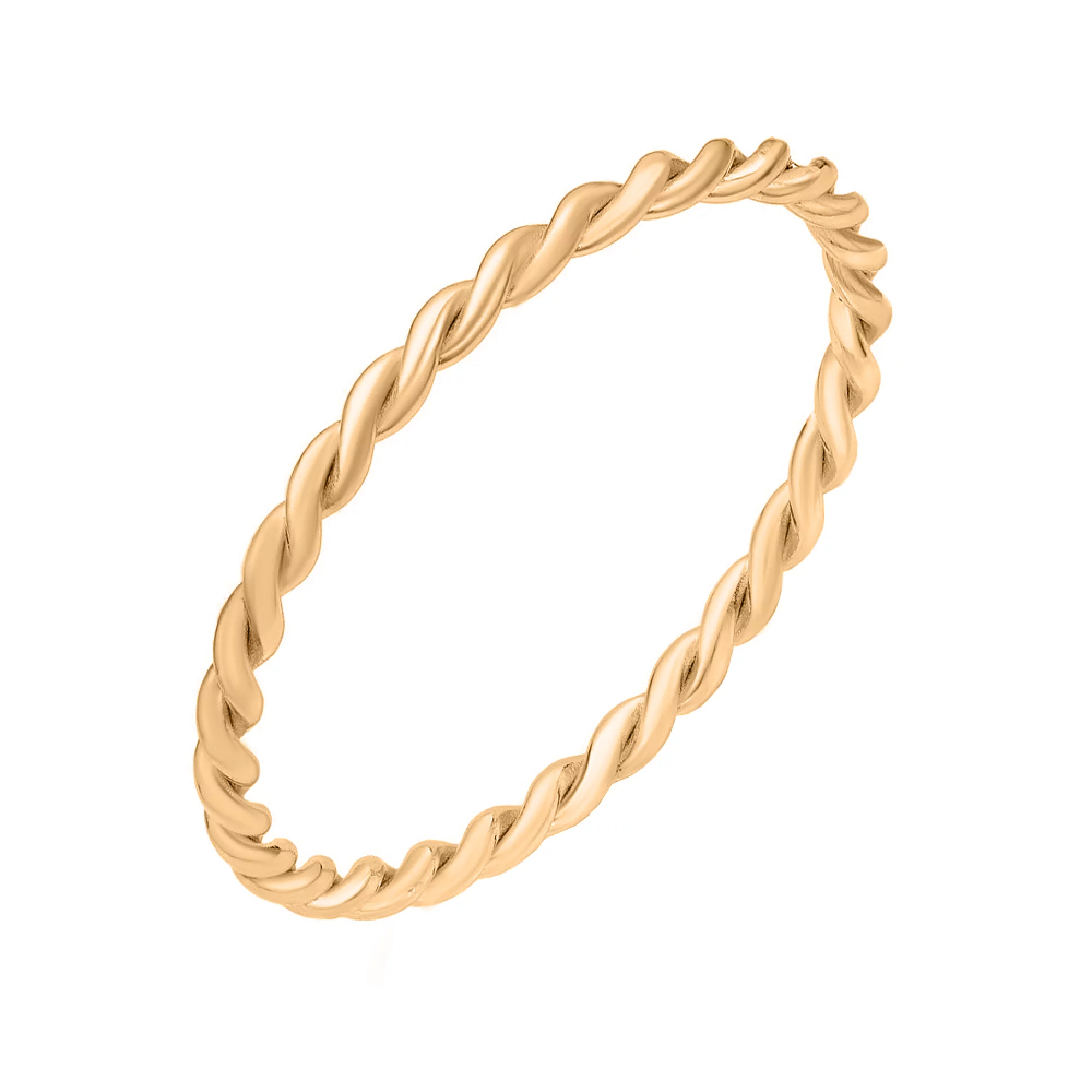 Тонкое золотое кольцо "Переплетение" - 1618605 – изображение 1
