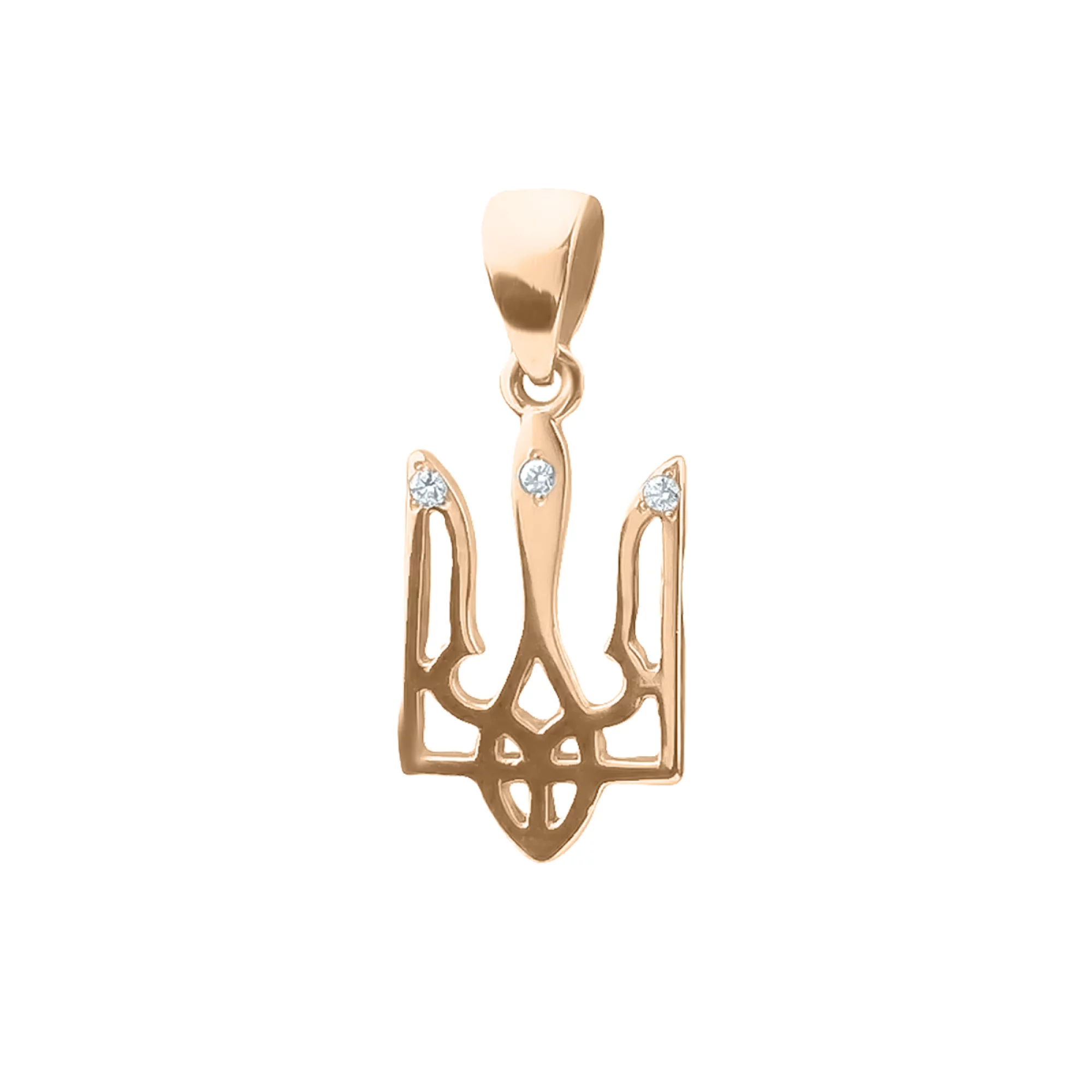 Золотой подвес с бриллиантами - Герб Украины - 401956 – изображение 1