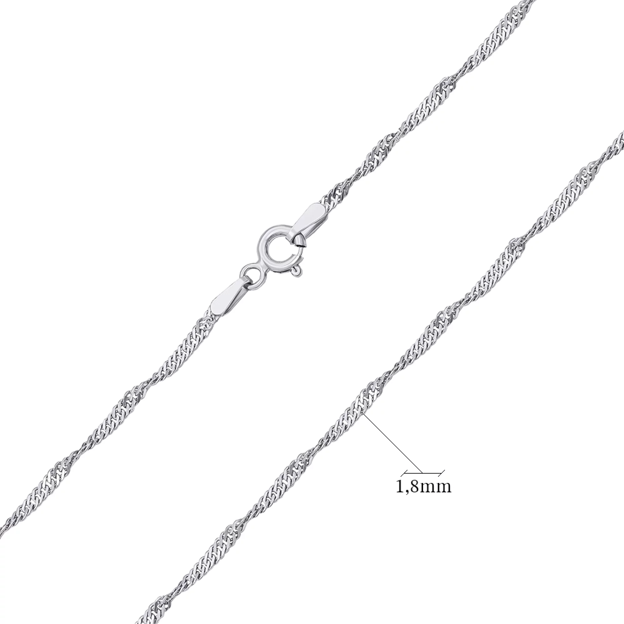 Браслет срібний з плетінням сінгапур - 1486881 – зображення 3