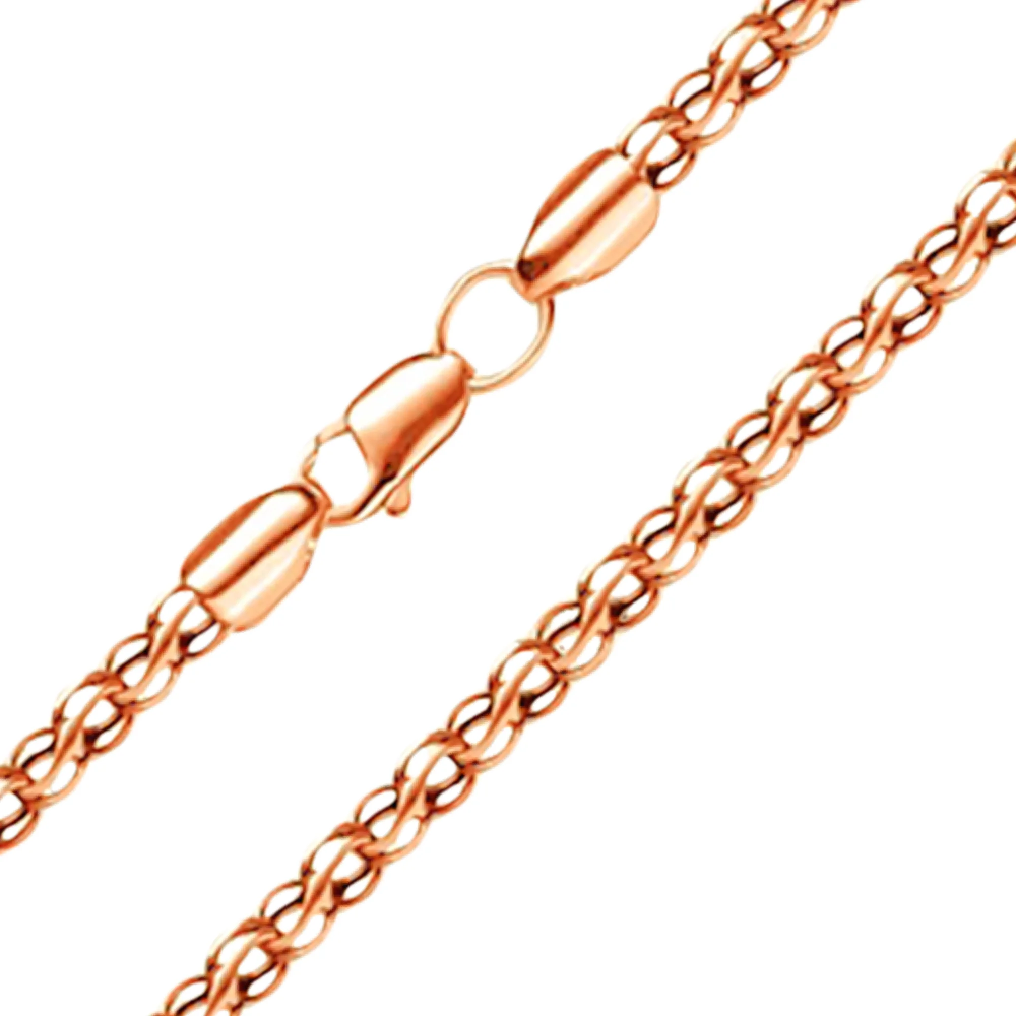 Браслет в плетении ручеек из красного золота - 2127825 - 2