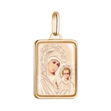 Золота ладанка Матір Божа "Казанська" - 1590087