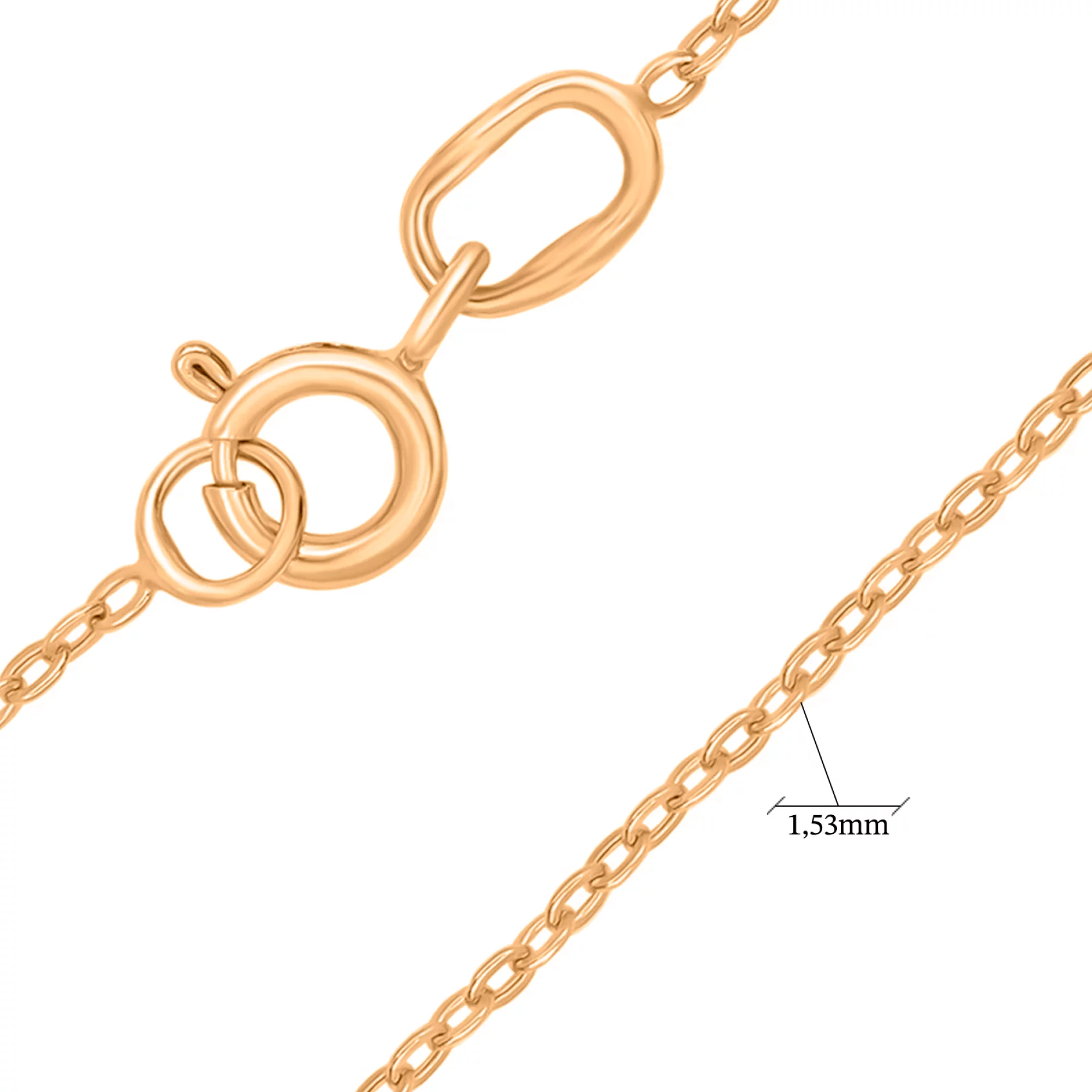 Цепочка из красного золота плетение якорь - 1546855 – изображение 2