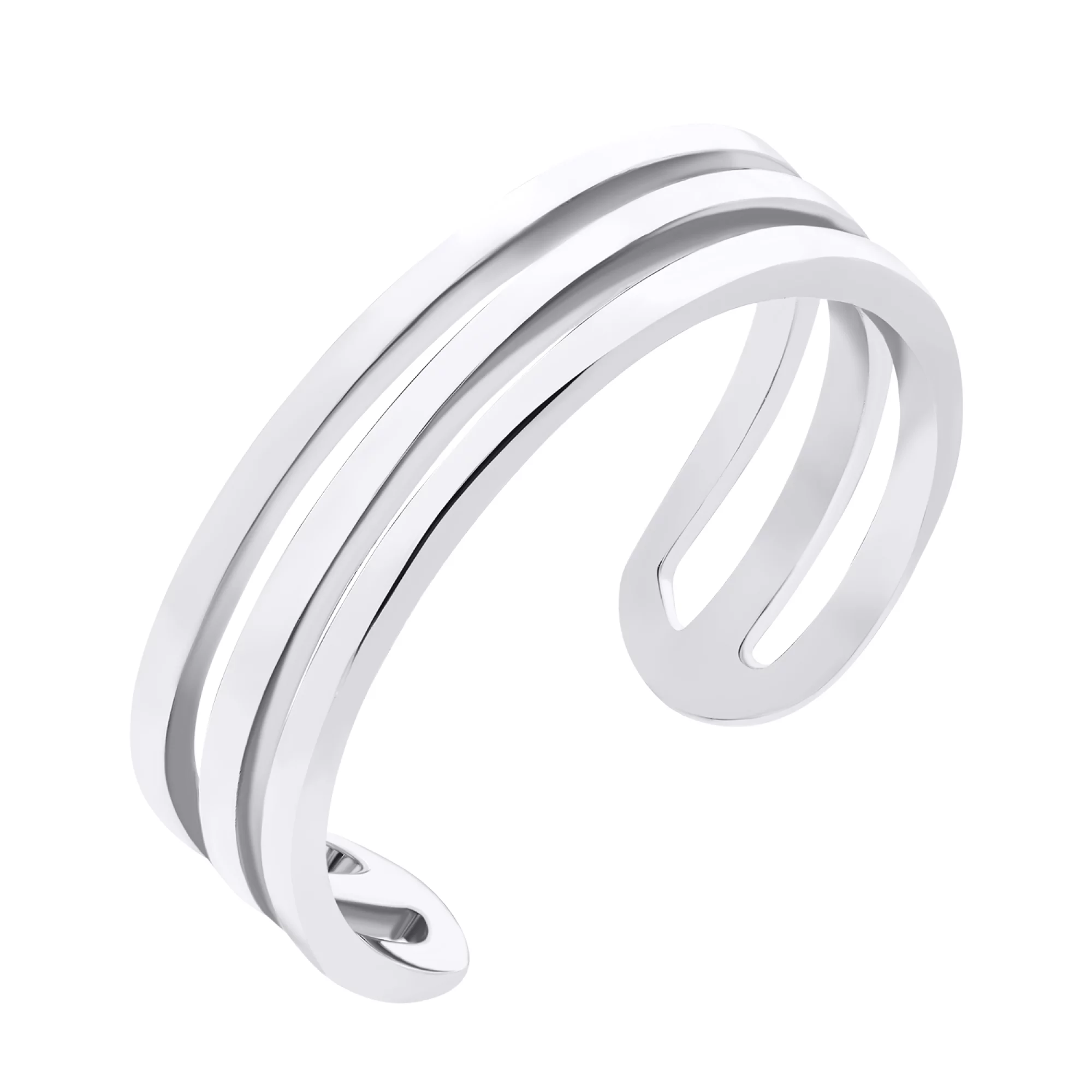 Серебряное тройное кольцо на фалангу  - 1520507 – изображение 1
