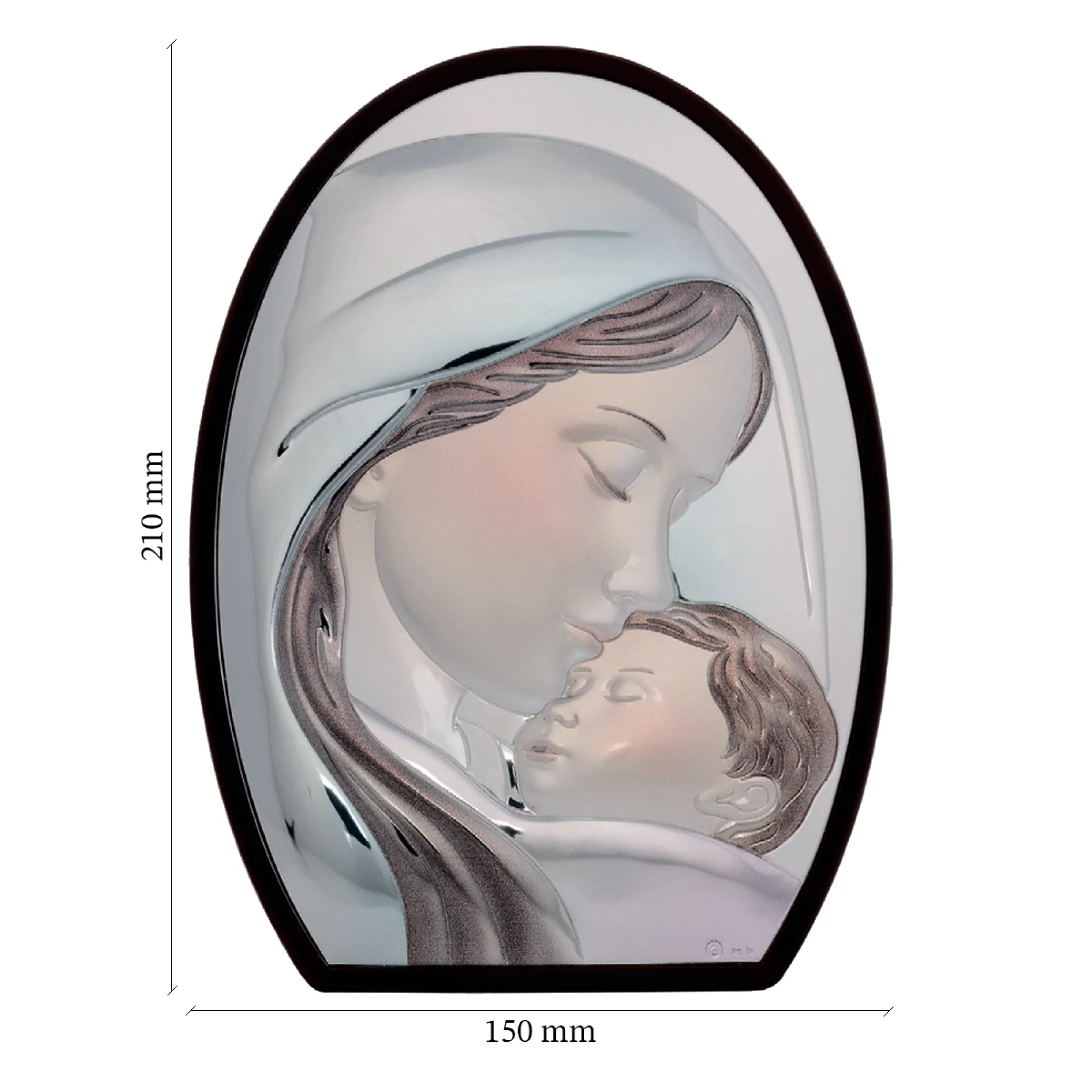 Ікона "Богородиця з немовлям" 15x21 мм - 414491 – зображення 2
