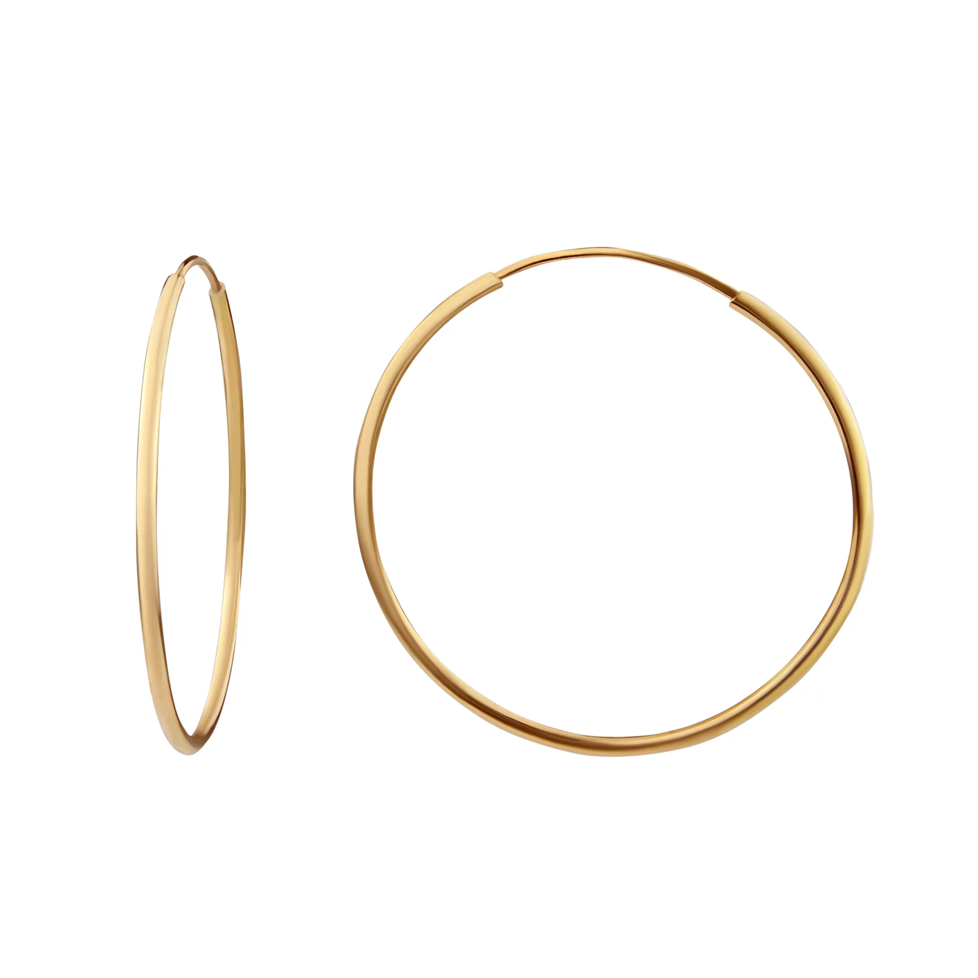 Серьги-кольца из красного золота - 594165 – изображение 1