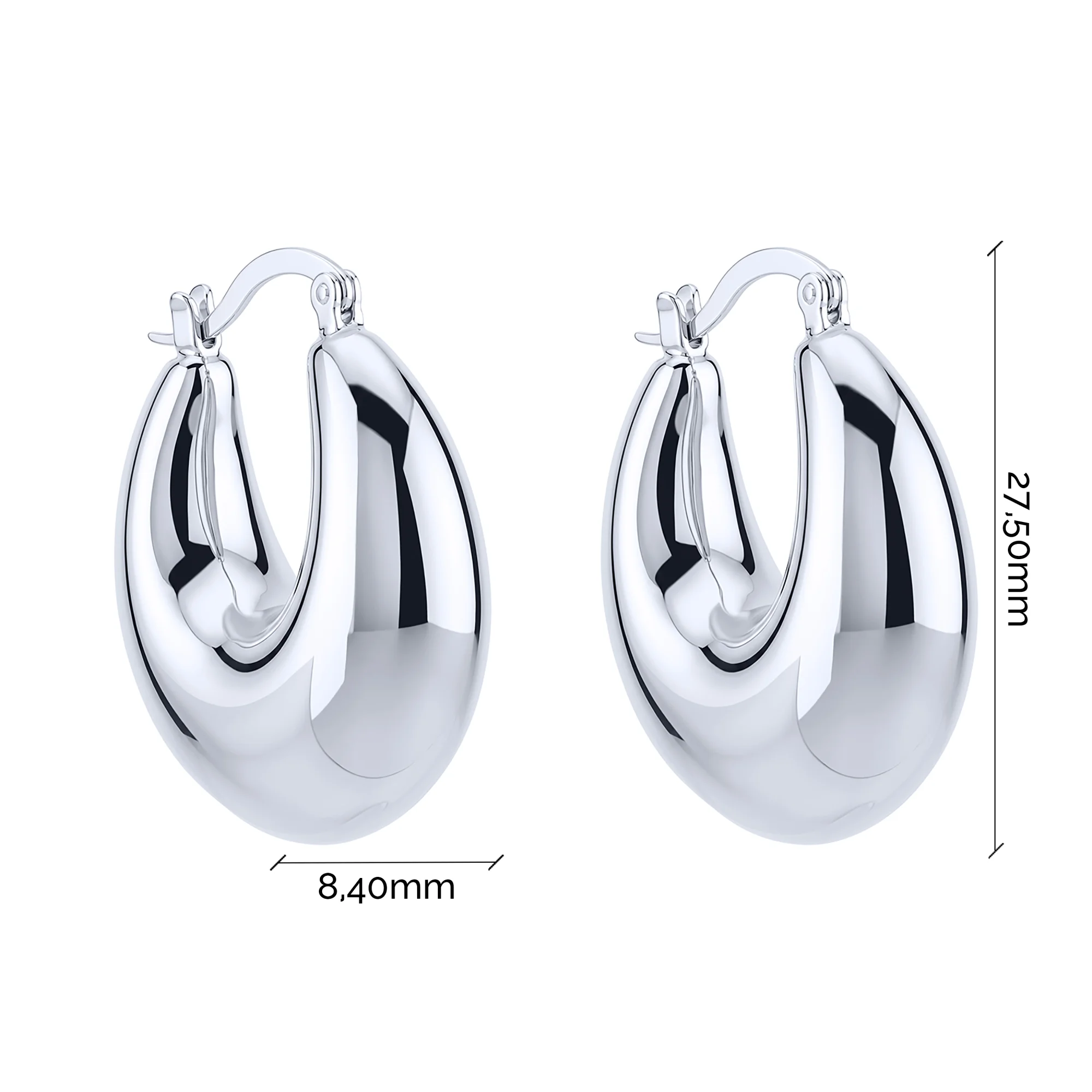 Массивные серьги из серебра - 2187053 - 3