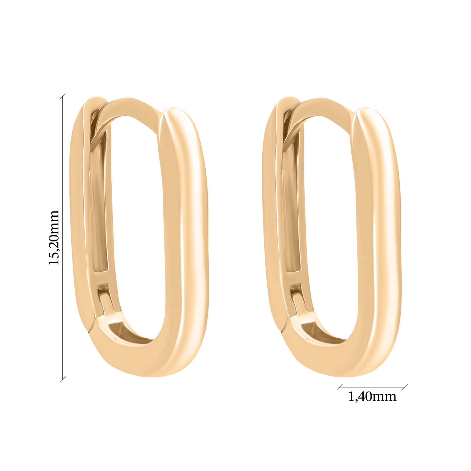 Золотые серьги-кольца - 1545539 – изображение 5