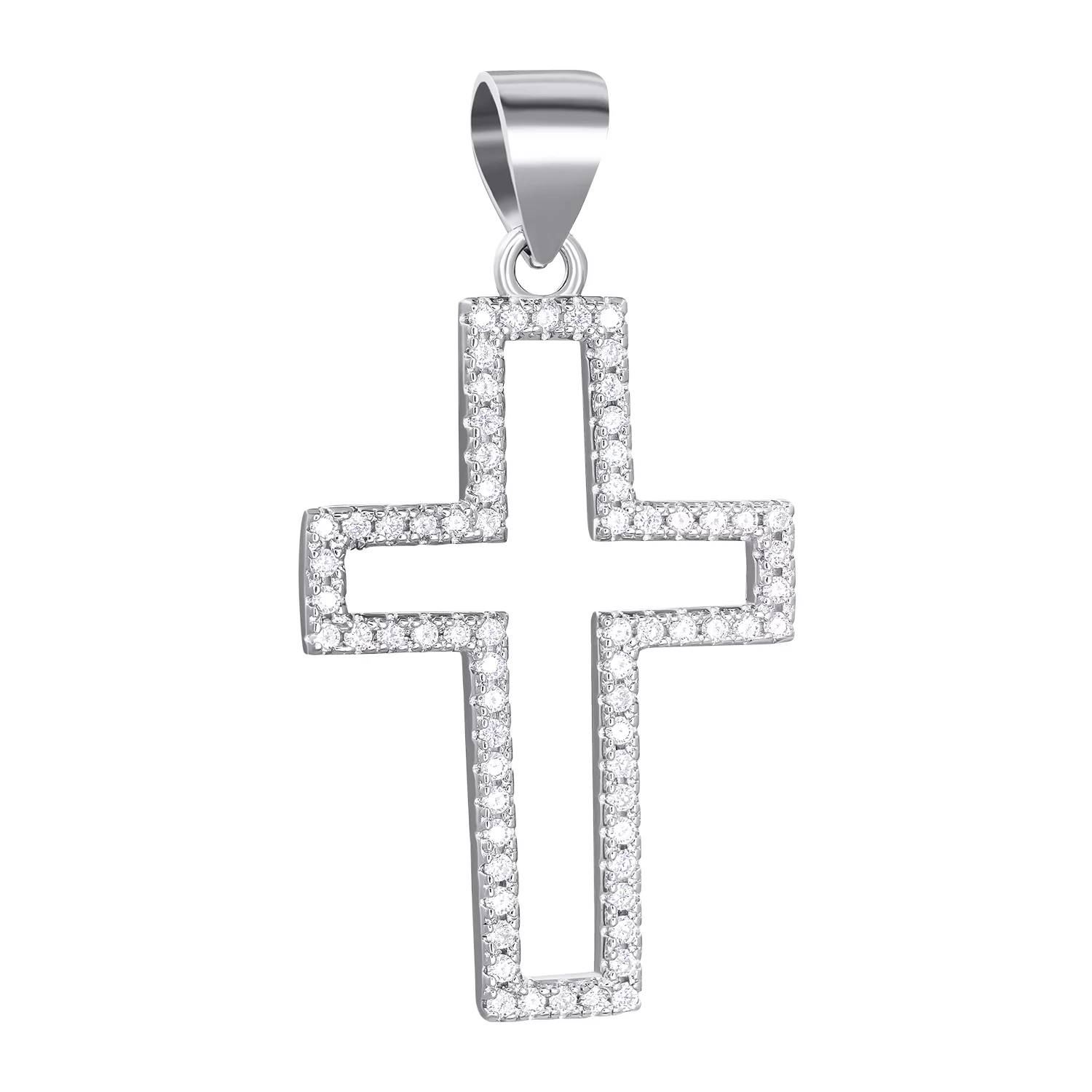 Крестик декоративный из серебра с фианитами. Артикул 7504/2136477: цена, отзывы, фото – купить в интернет-магазине AURUM