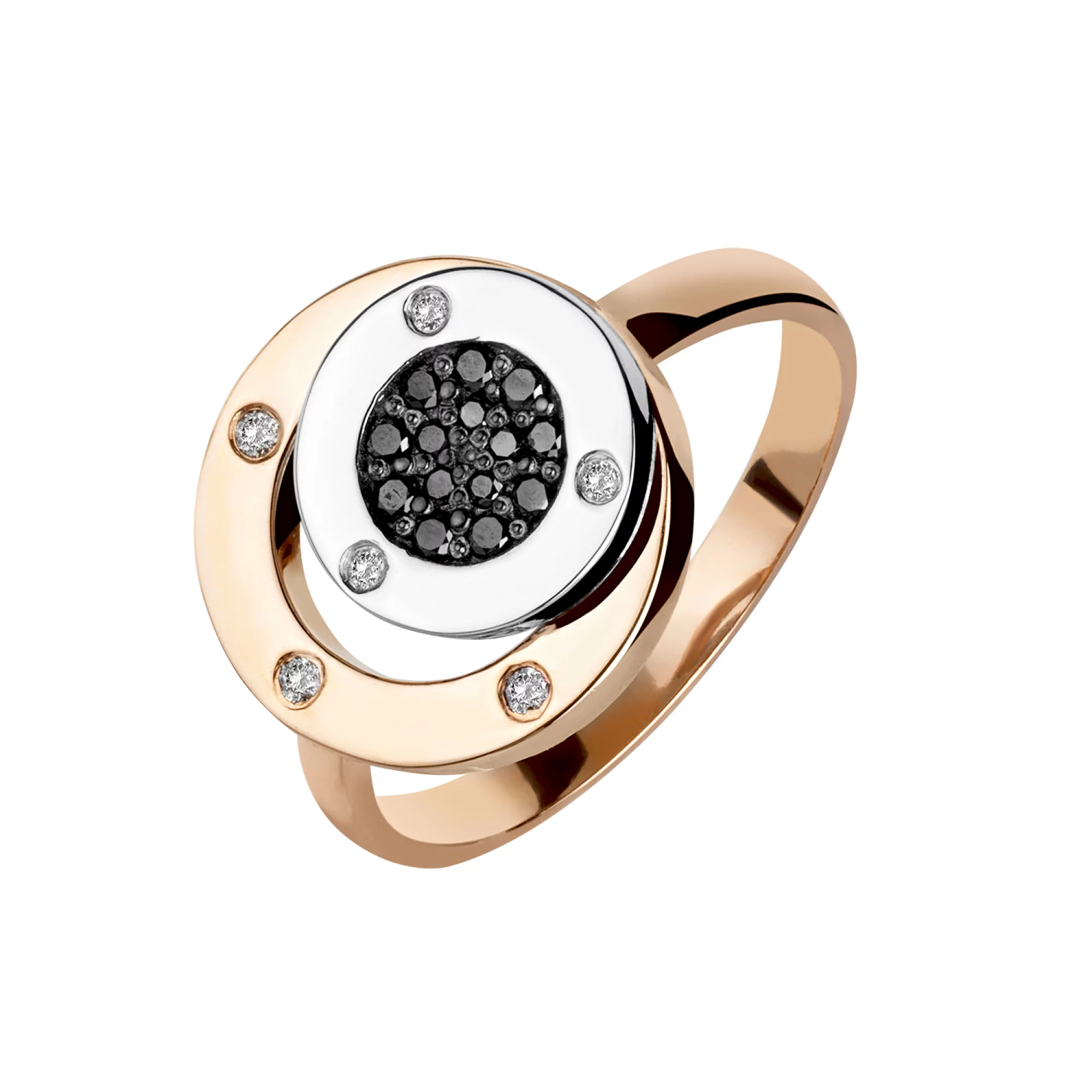 Золотое кольцо с бриллиантом - 521694 – изображение 1