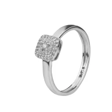 Каблучка з білого золота з діамантами - 798784