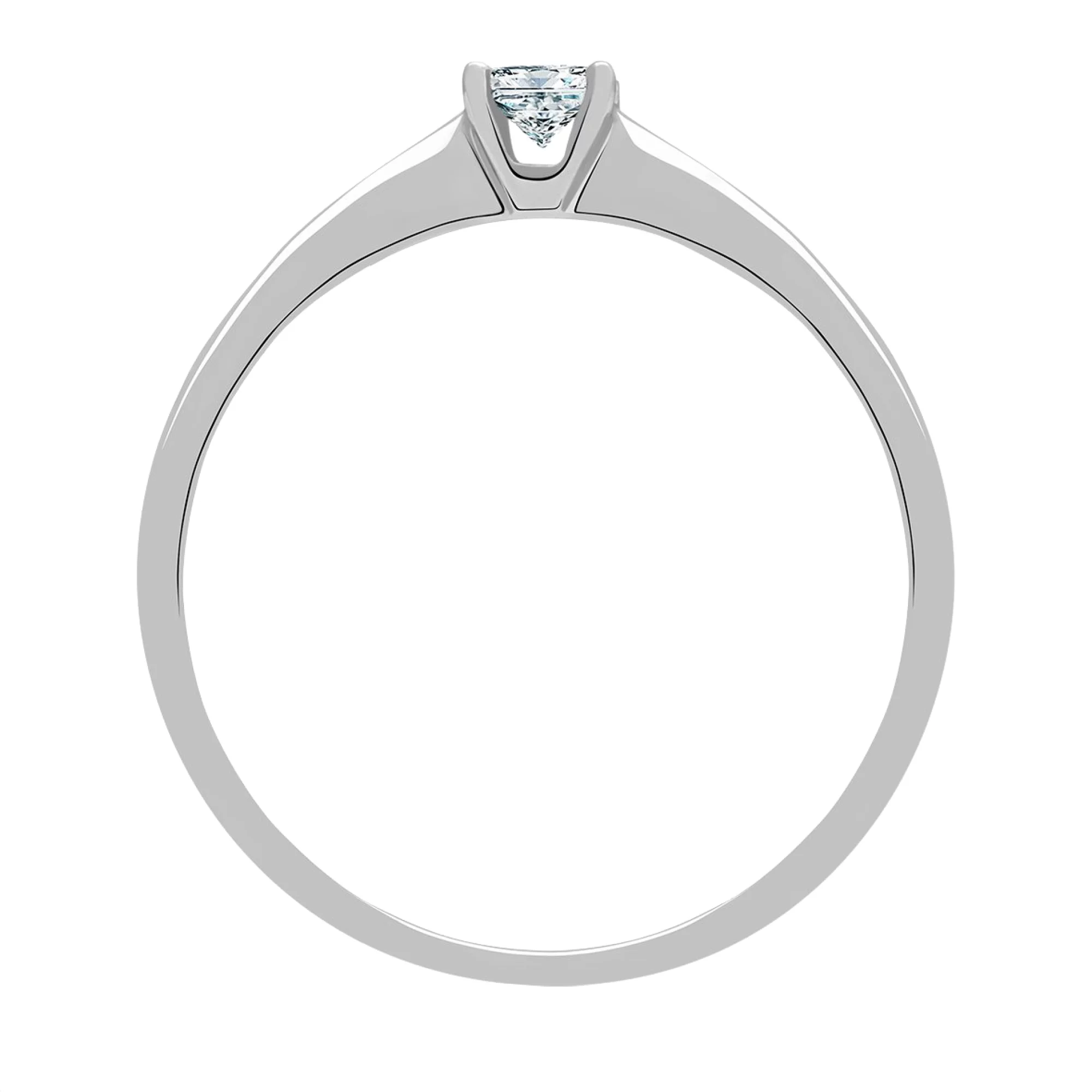 Кольцо из белого золота с бриллиантом - 958958 – изображение 2