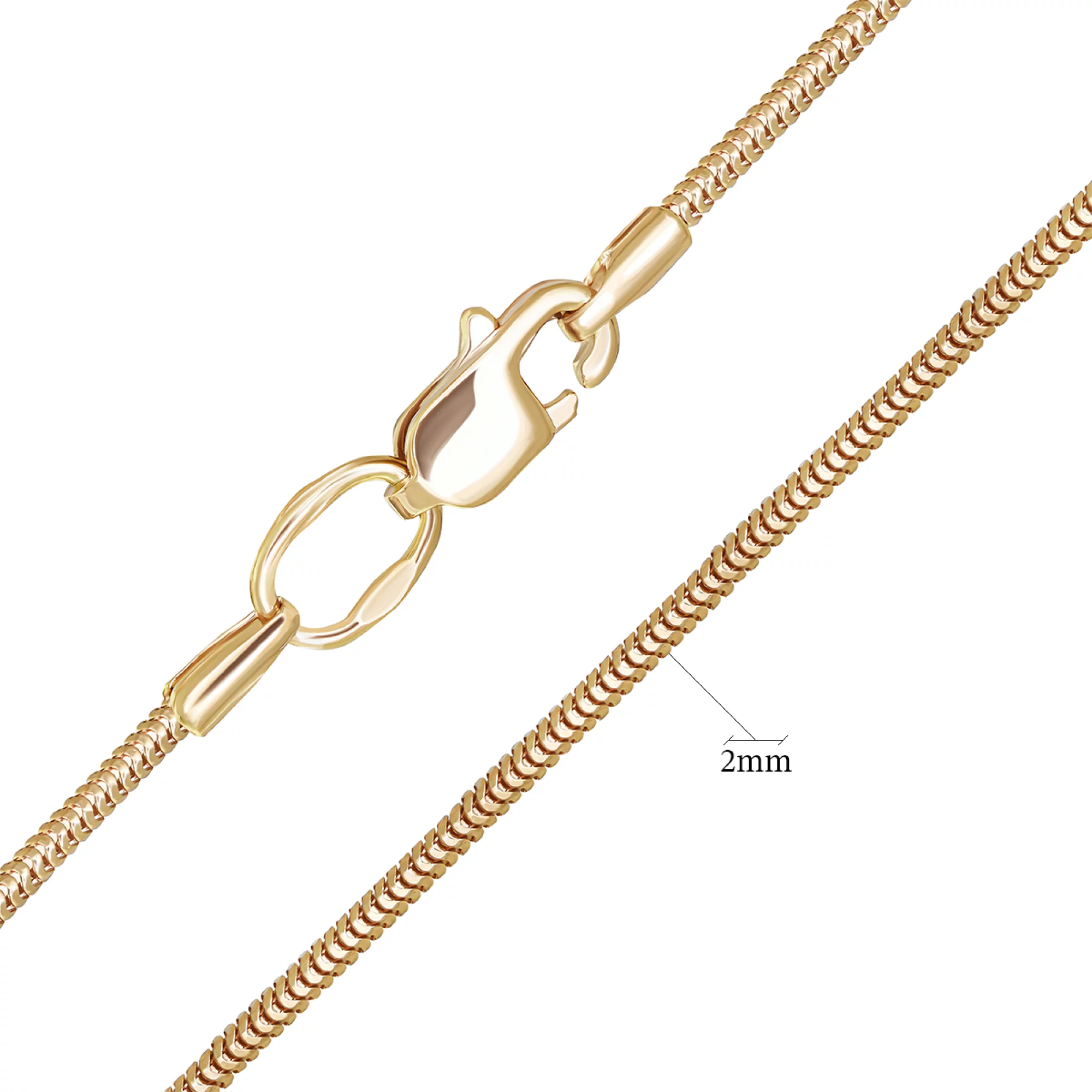 Цепочка из красного золота плетением снейк - 872720 – изображение 2