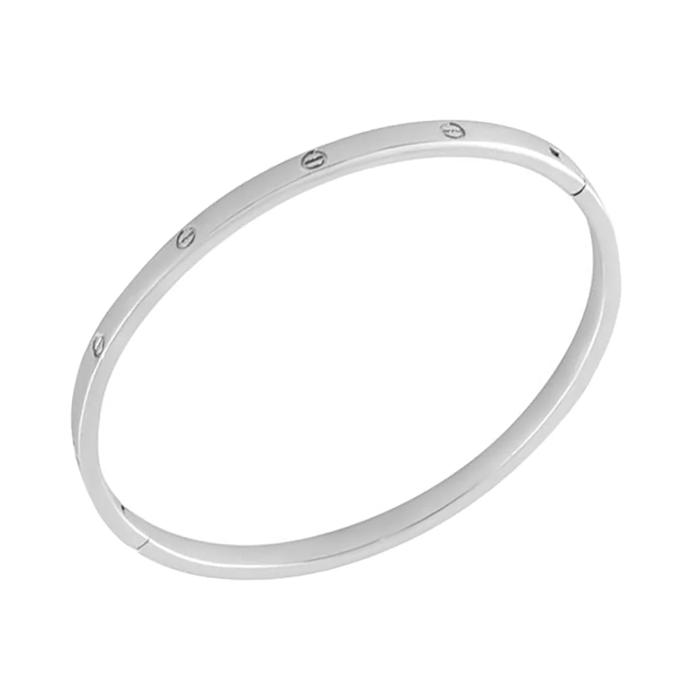 Жесткий браслет из серебра Love . Артикул 7509/2101086: цена, отзывы, фото – купить в интернет-магазине AURUM