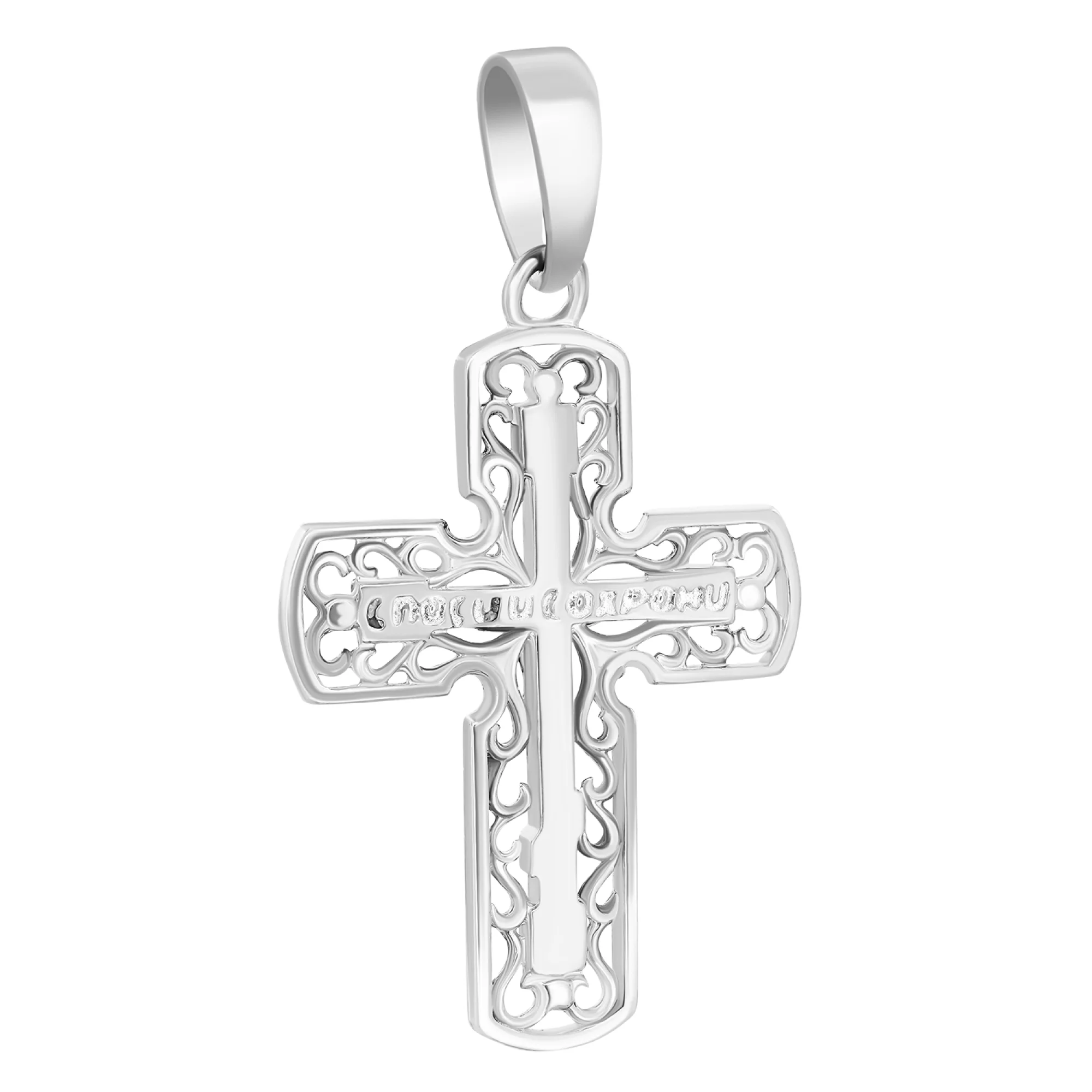 Православний срібний хрестик - 1595677 – зображення 2