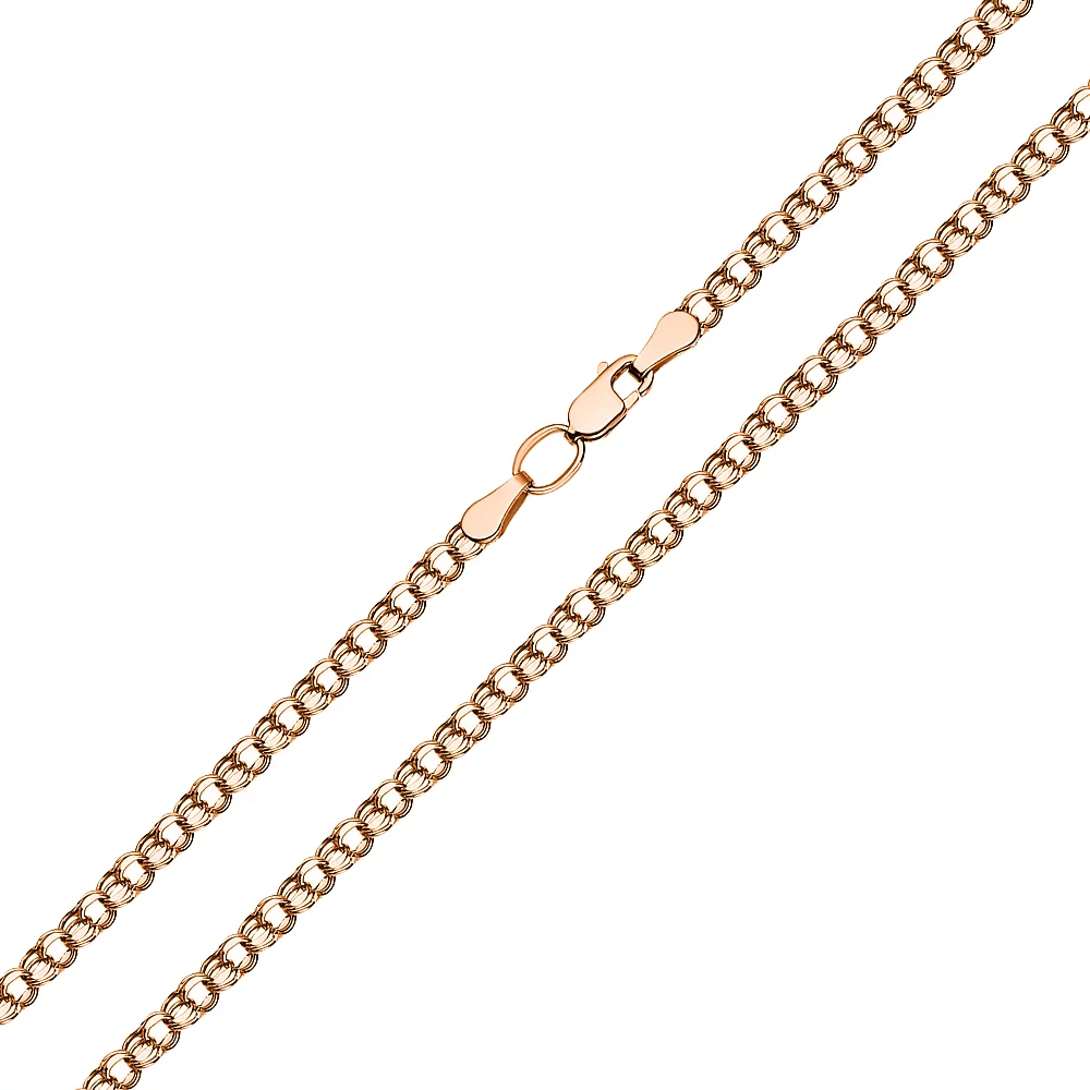Цепочка из красного золота с плетением Бисмарк. Артикул 300306: цена, отзывы, фото – купить в интернет-магазине AURUM