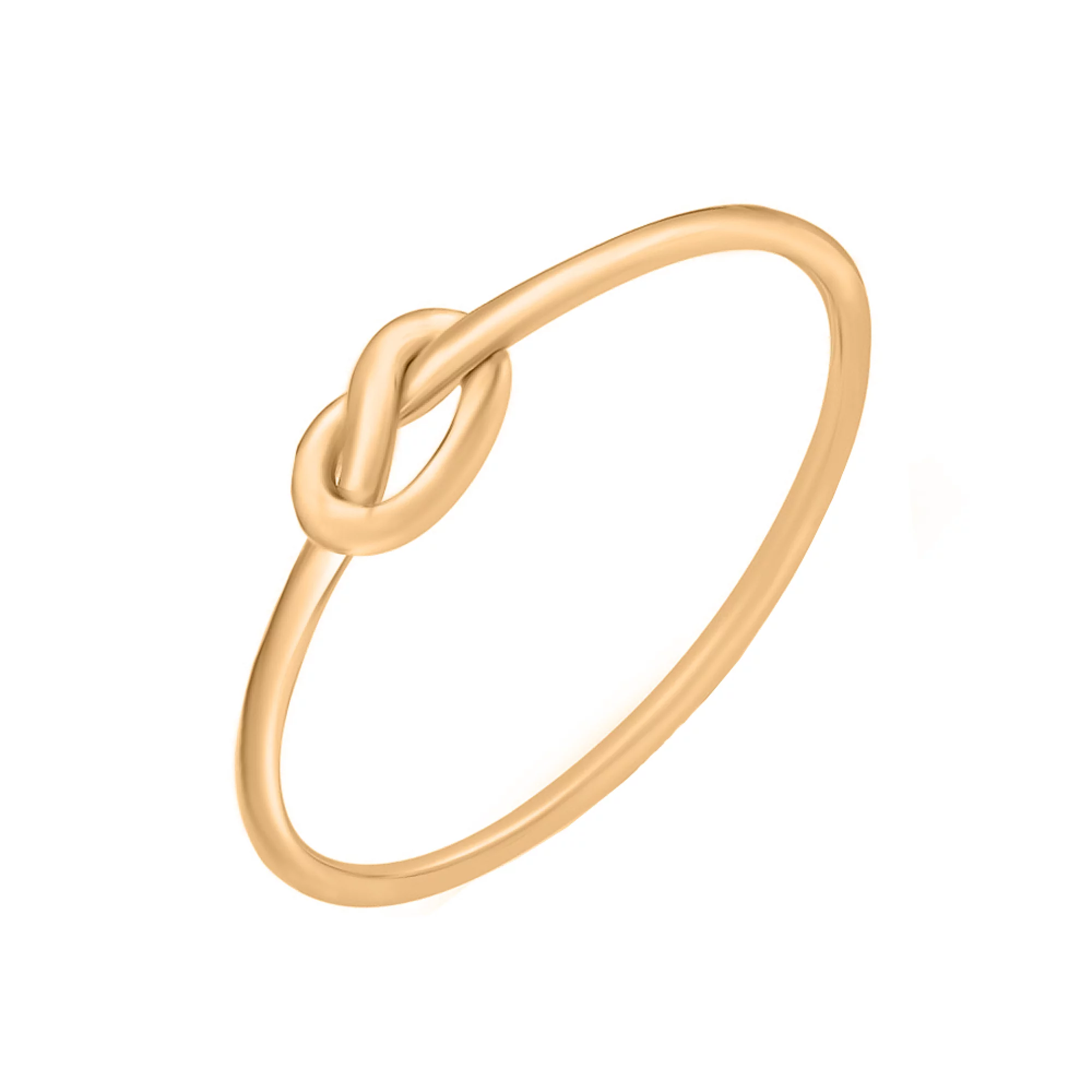 Кольцо в красном золоте "Узелок" - 1618603 – изображение 1