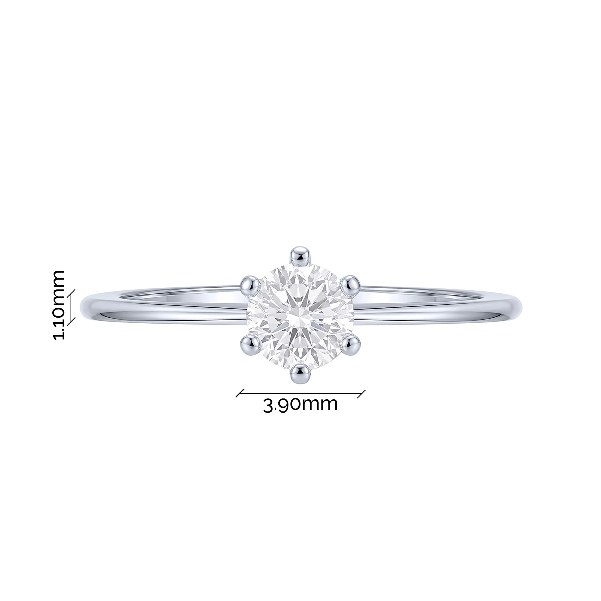 Минималистичное серебряное кольцо с фианитом - 2299249 - 3