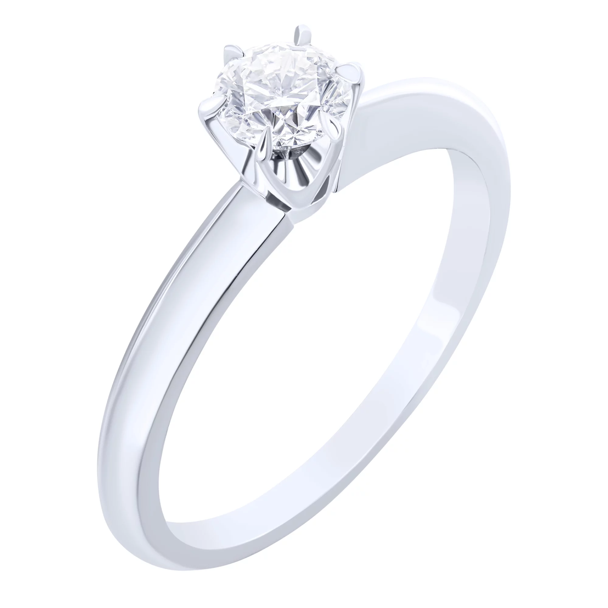 Золотое кольцо для помолвки с бриллиантом - 1717029 – изображение 1