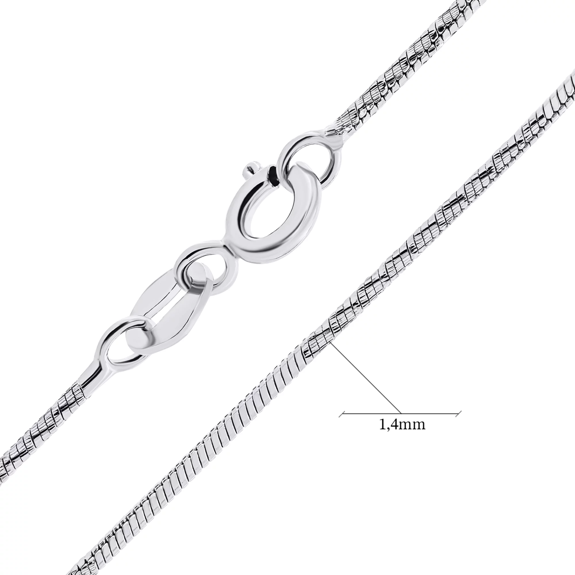 Цепочка из серебра плетение снейк - 1529071 – изображение 2