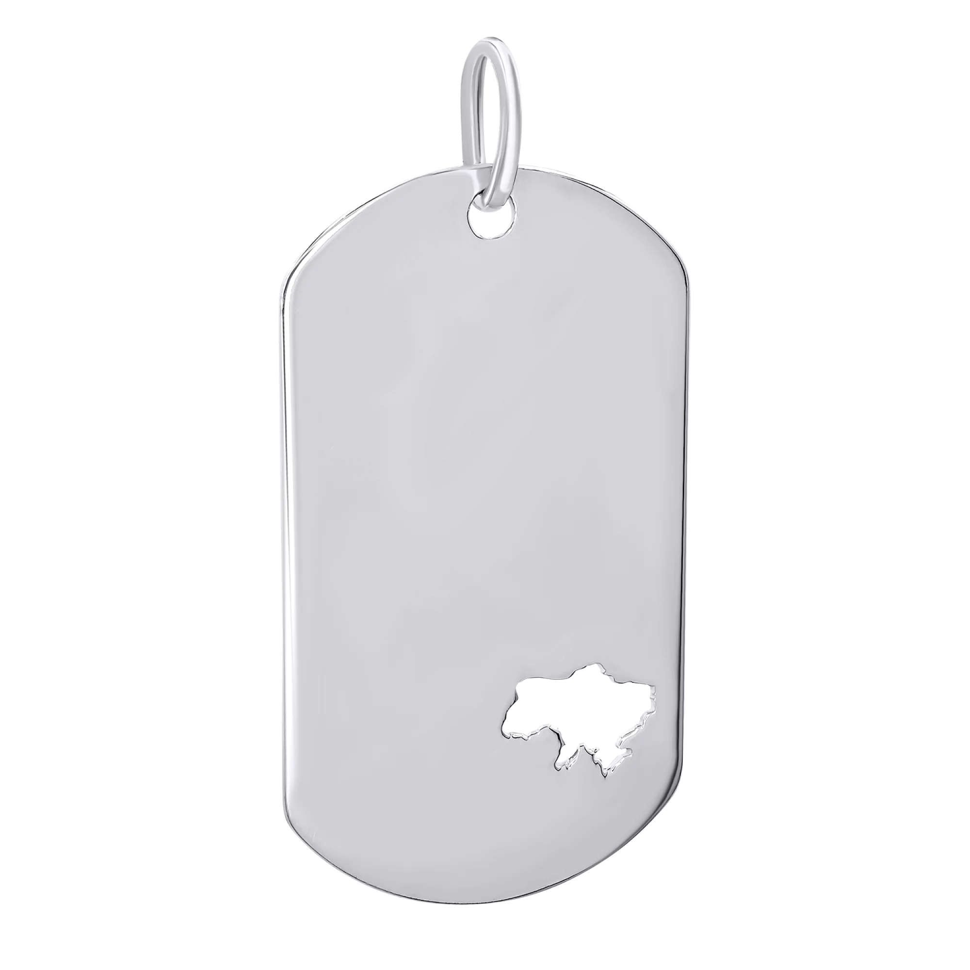 Підвіска срібна армійський жетон Україна - 1265523 – зображення 1