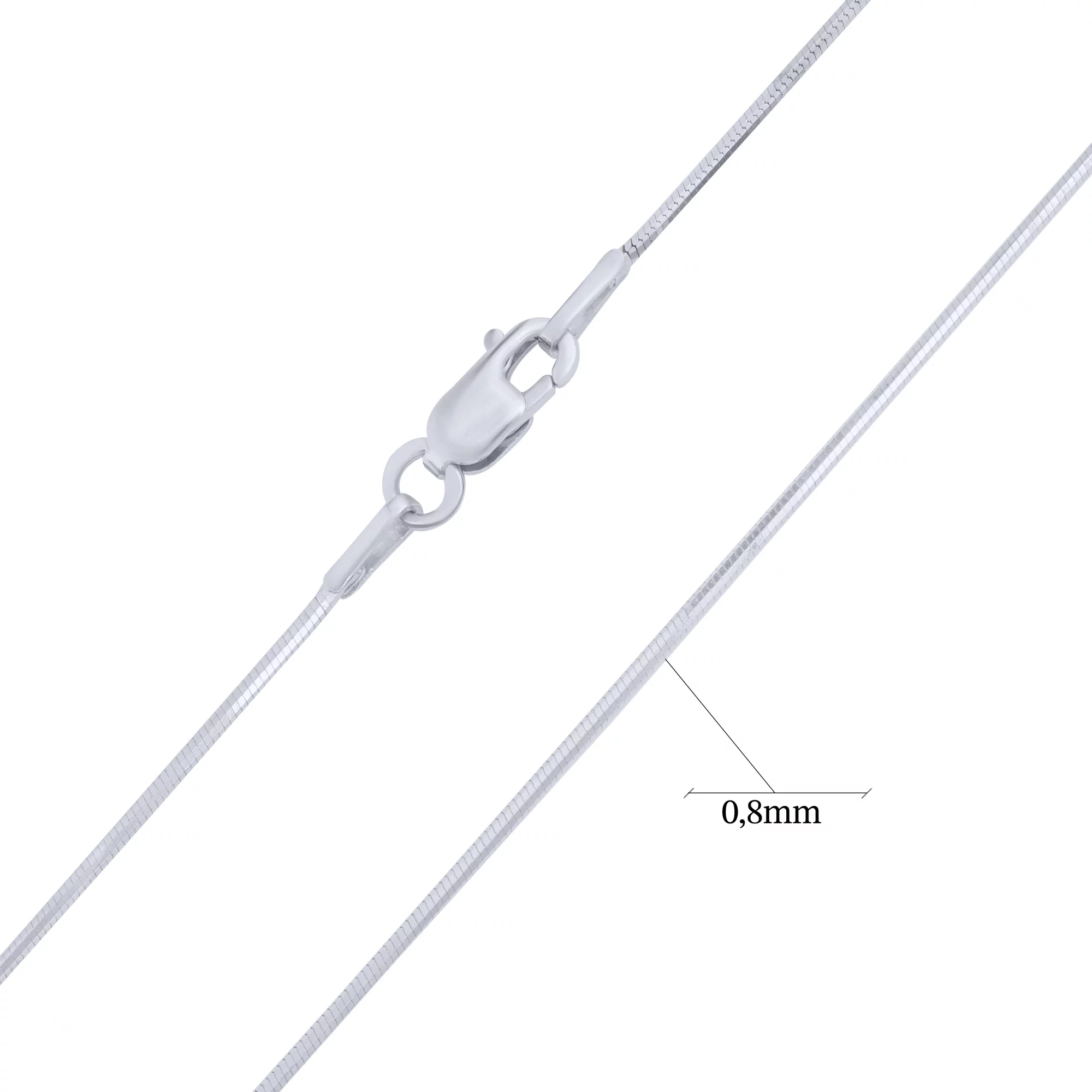 Ланцюжок срібний плетіння снейк - 1685809 – зображення 2