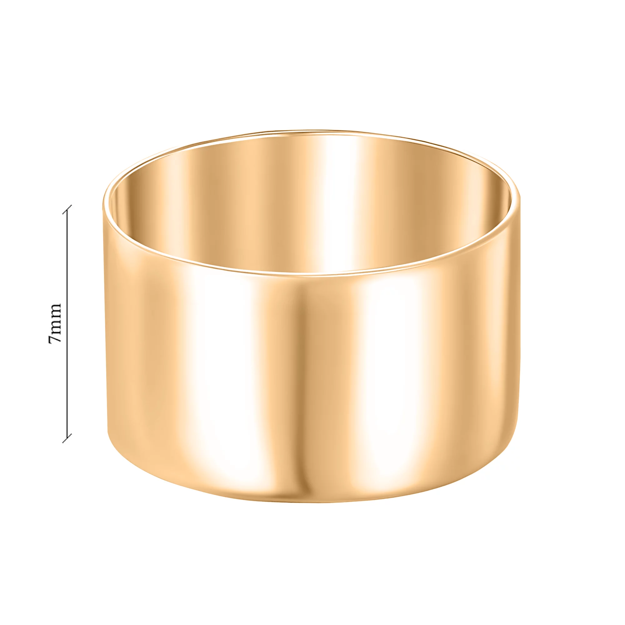 Обручальное кольцо классическое из красного золота - 1434985 – изображение 2