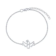 Браслет "Янгол" в сріблі якірне плетіння - 2083361