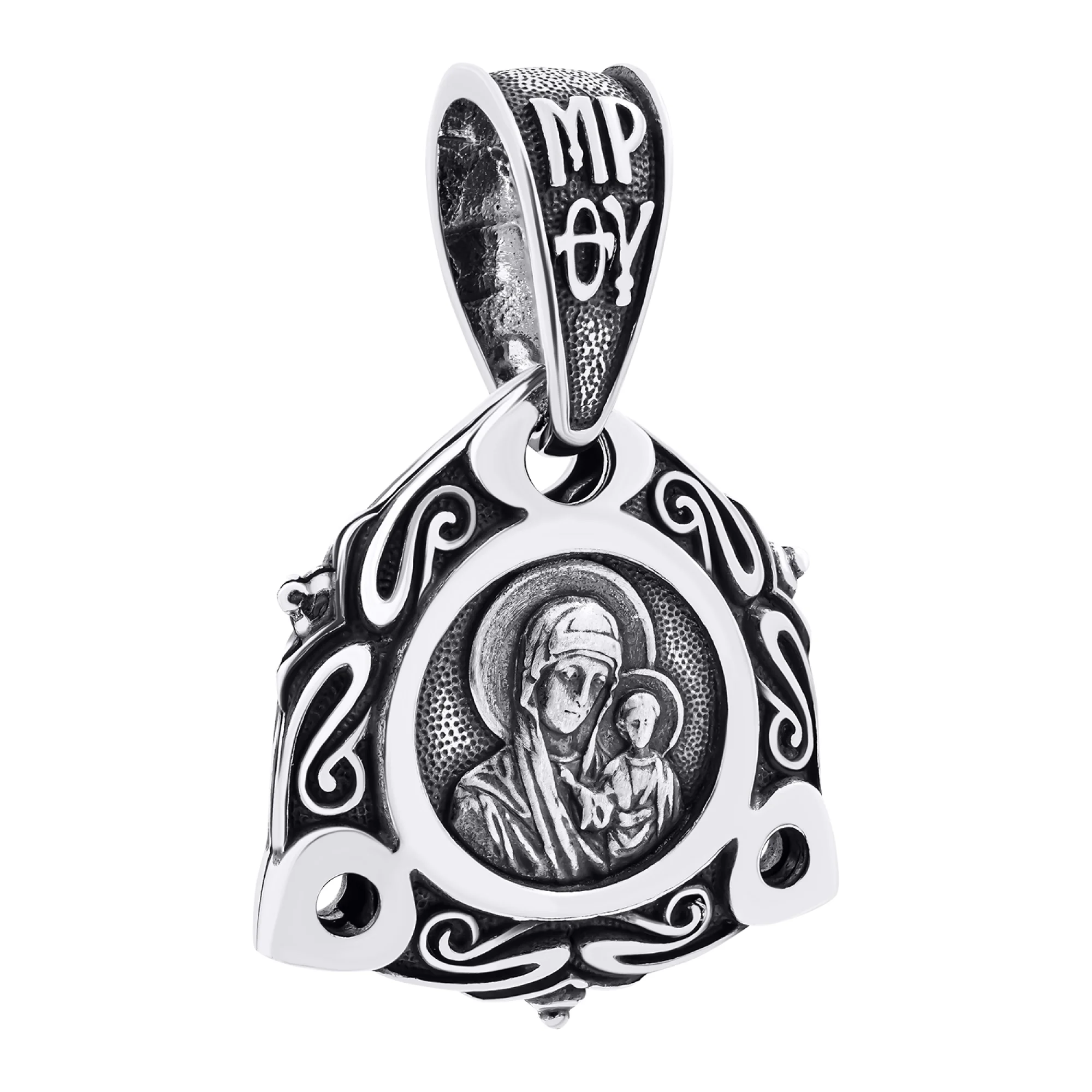 Ладанка из серебра с чернением "Богородица Казанская" - 1521546 - 1