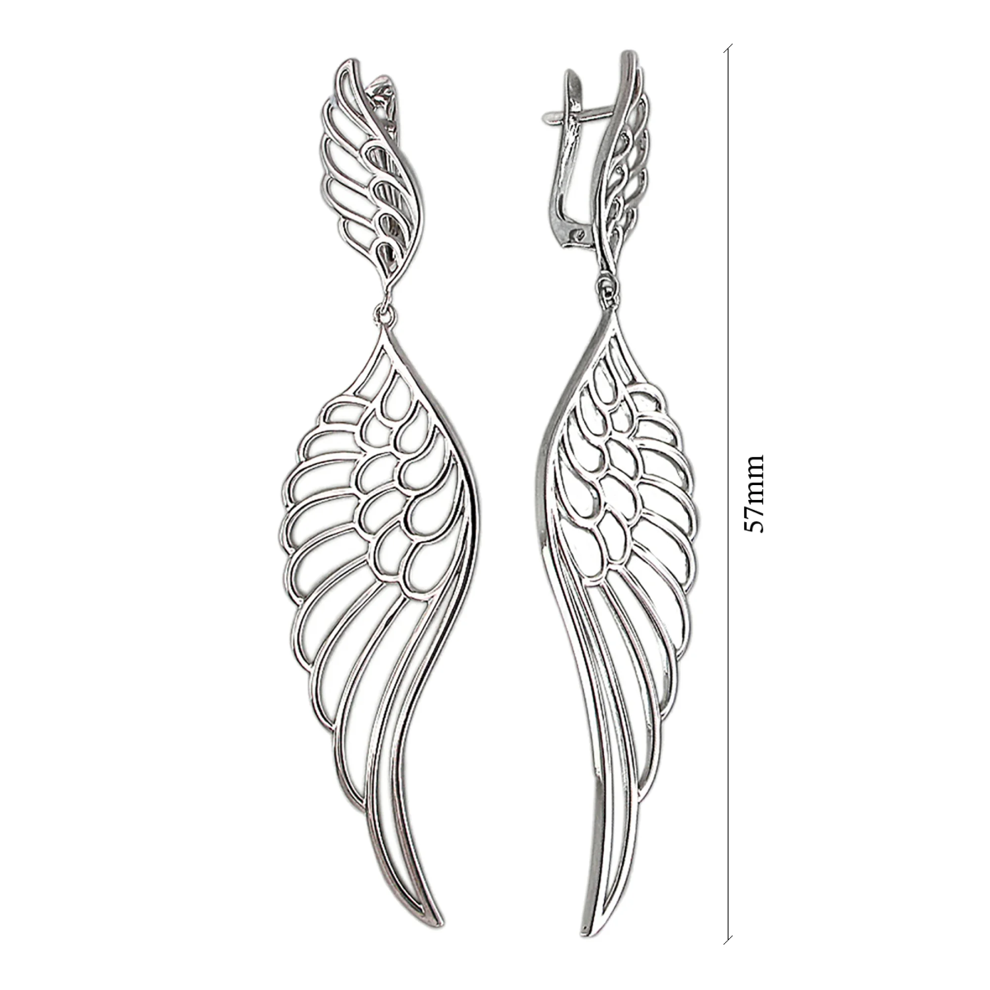Сережки срібні "Крила" - 375400 - 2